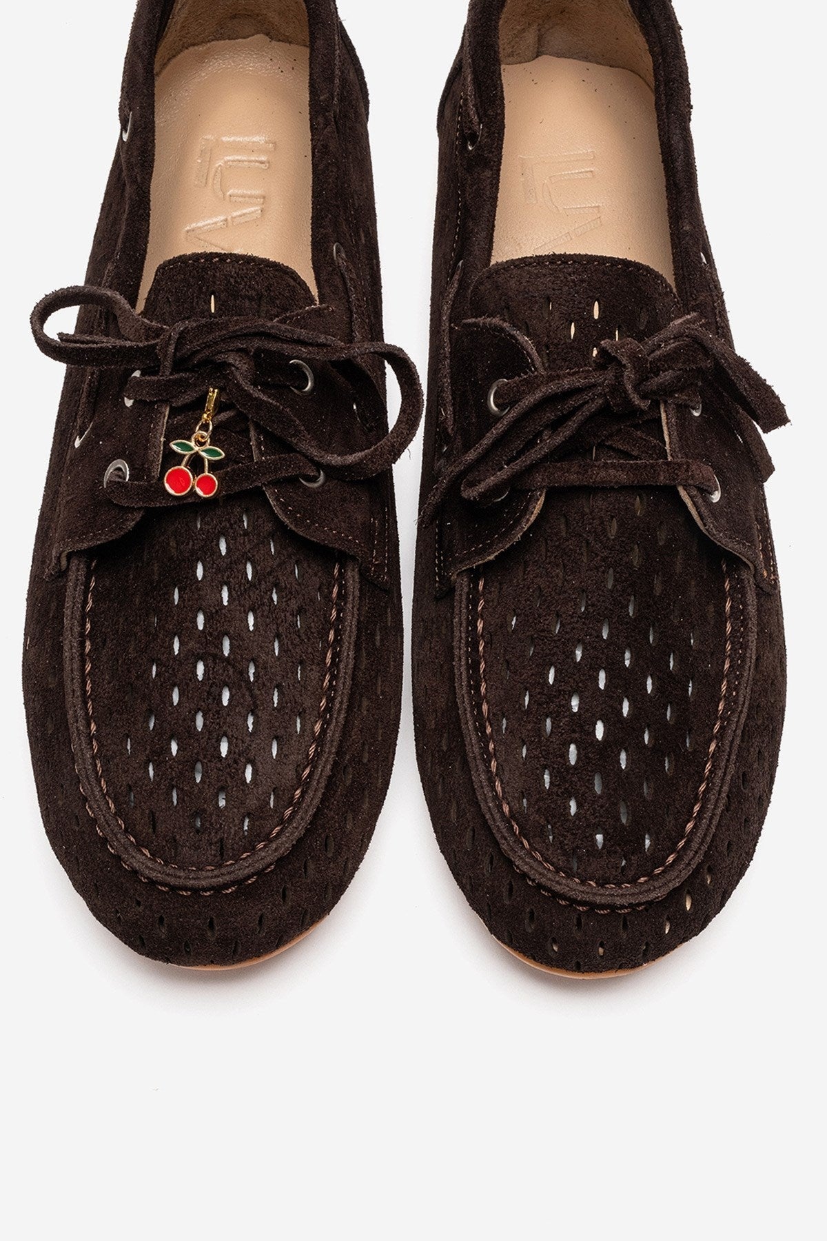 Stevo - Cognac Genuine Leather Lace-Up Loafer – side view showing lace, leather, Vowalisse