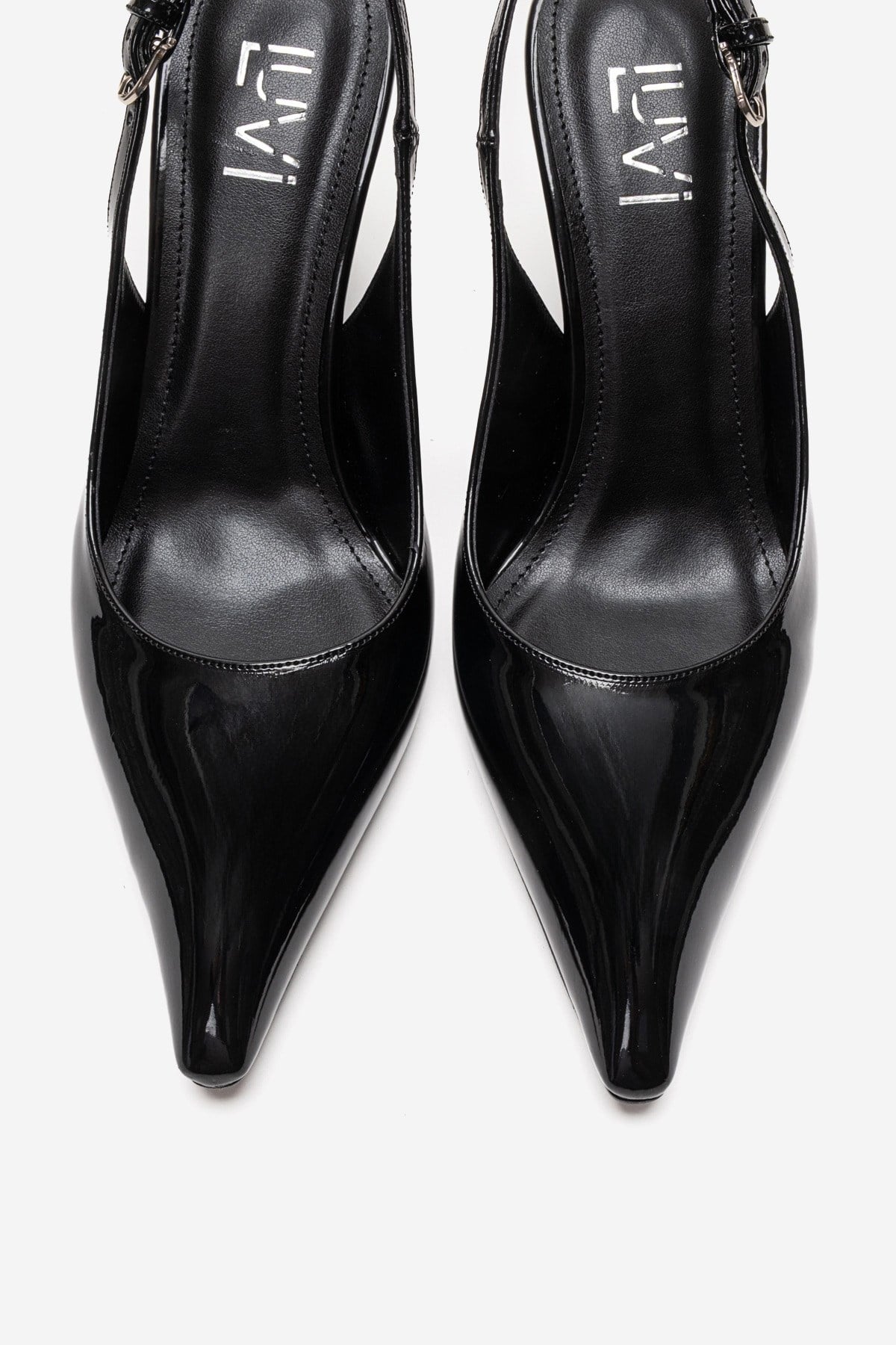 Felon - Black Wedge Heel Slingback – side view showing leather, black, Vowalisse
