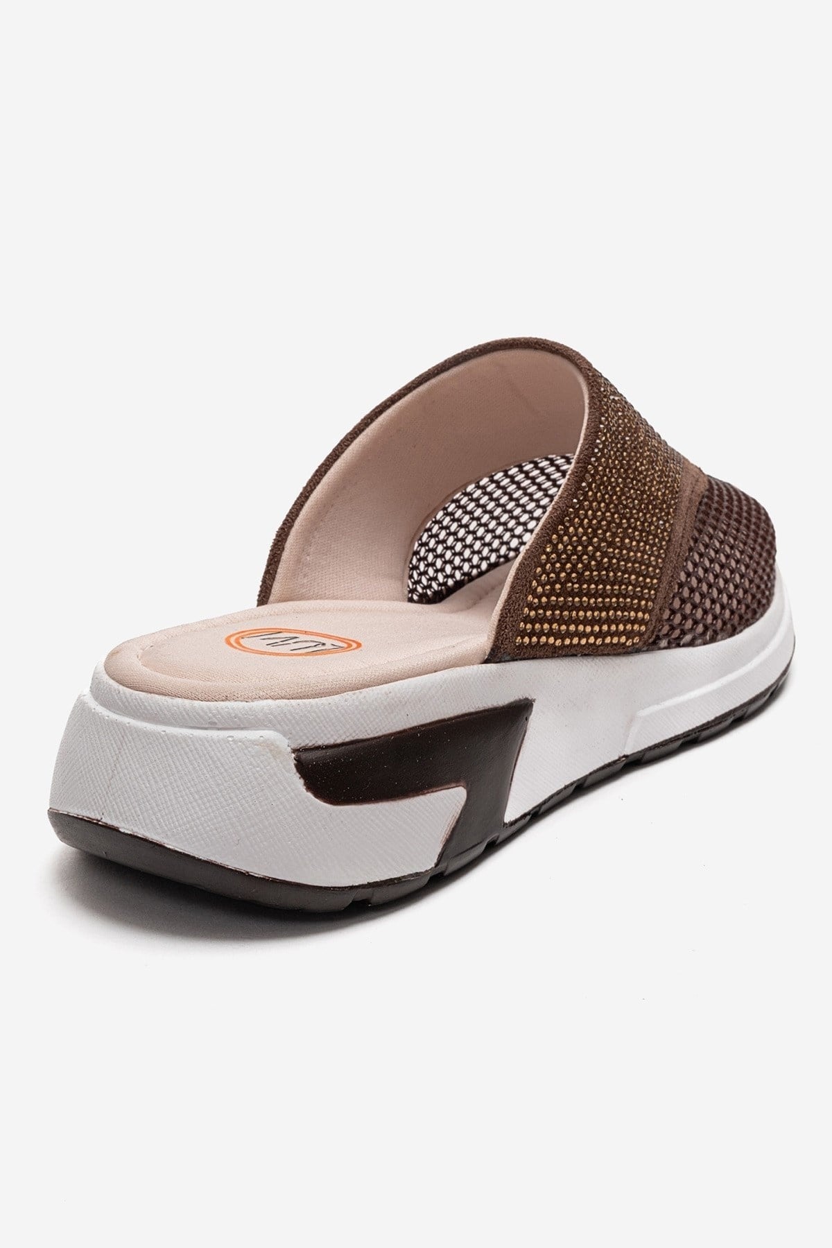 GLEA - Brown Closed-Toe Mule – back view showing leather, Vowalisse