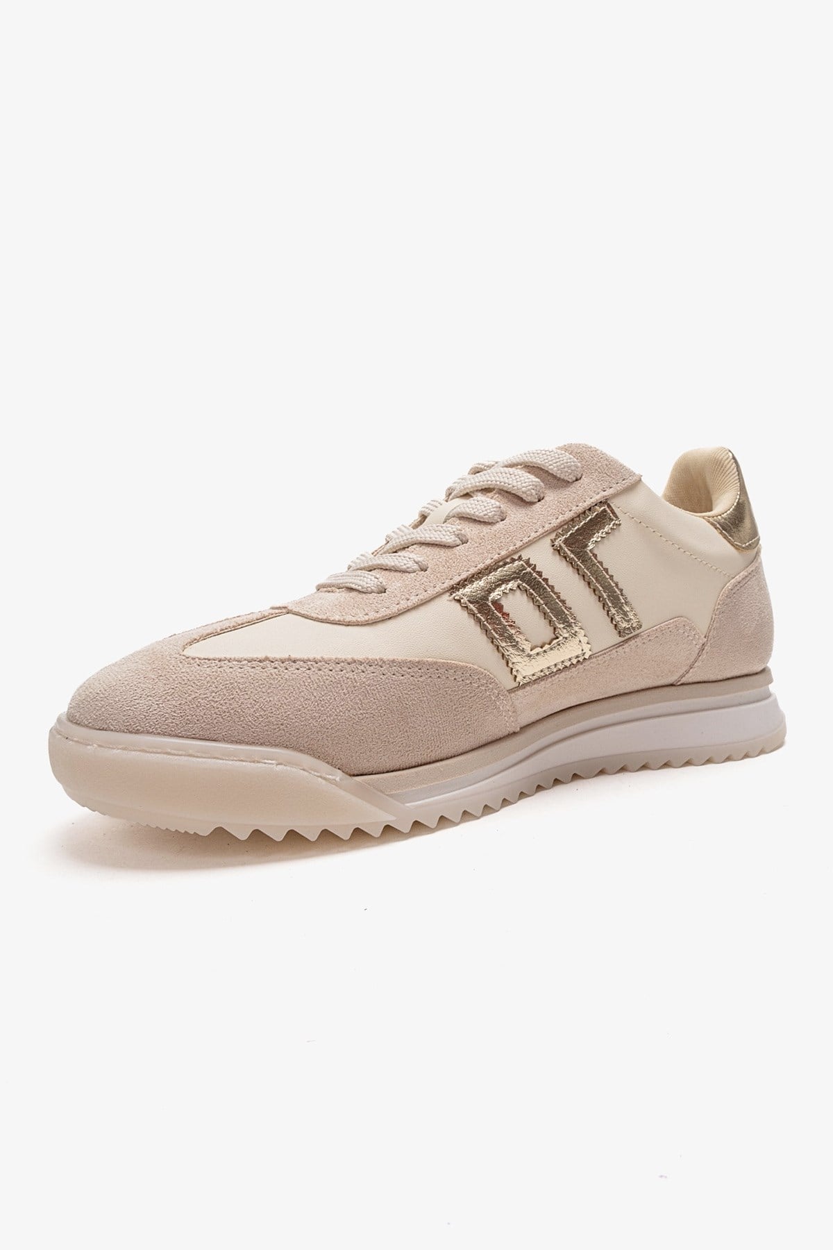 ARVON - Beige Sneaker – top view showing leather, Vowalisse