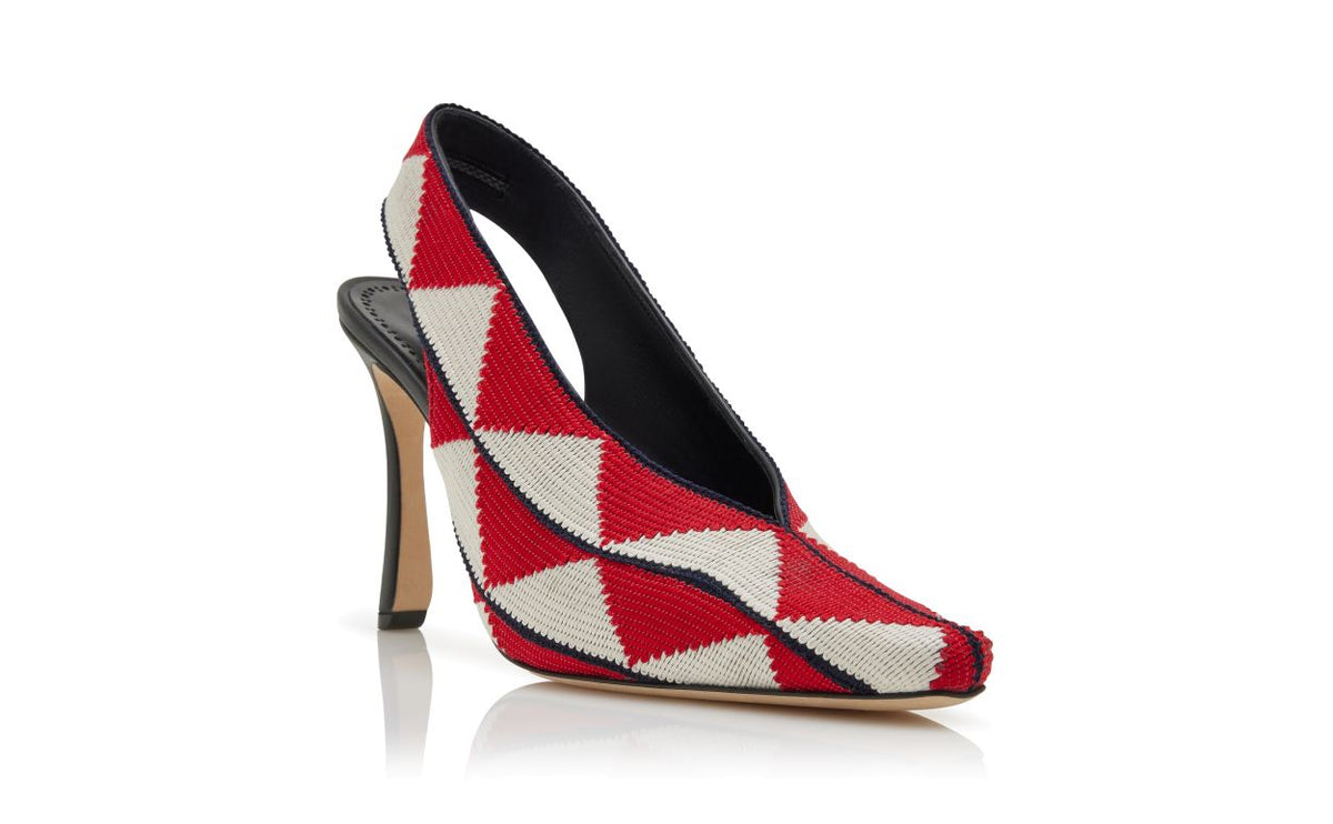 Leonora Muse Red Slingback Slingbacks – top view showing red slingback, almond toe, Vowalisse