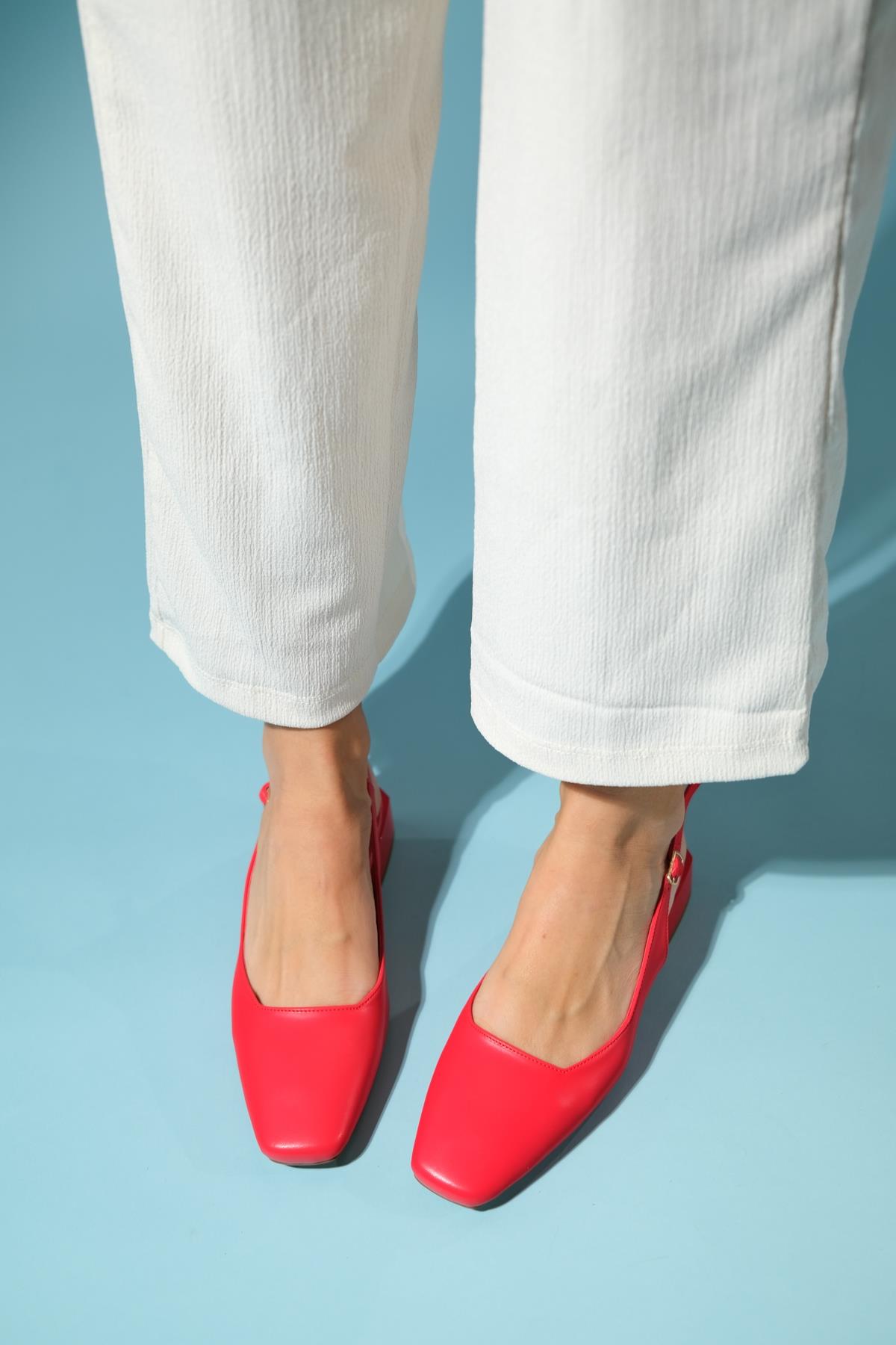 State - Red Heeled Shoe – detail view showing leather, red, Vowalisse
