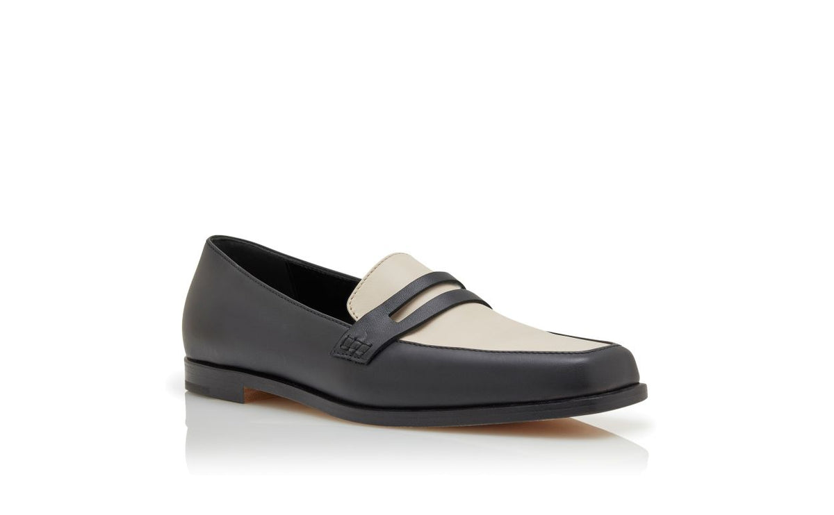Fiorella Lace Black Round Toe Loafers – top view showing black round toe, Vowalisse
