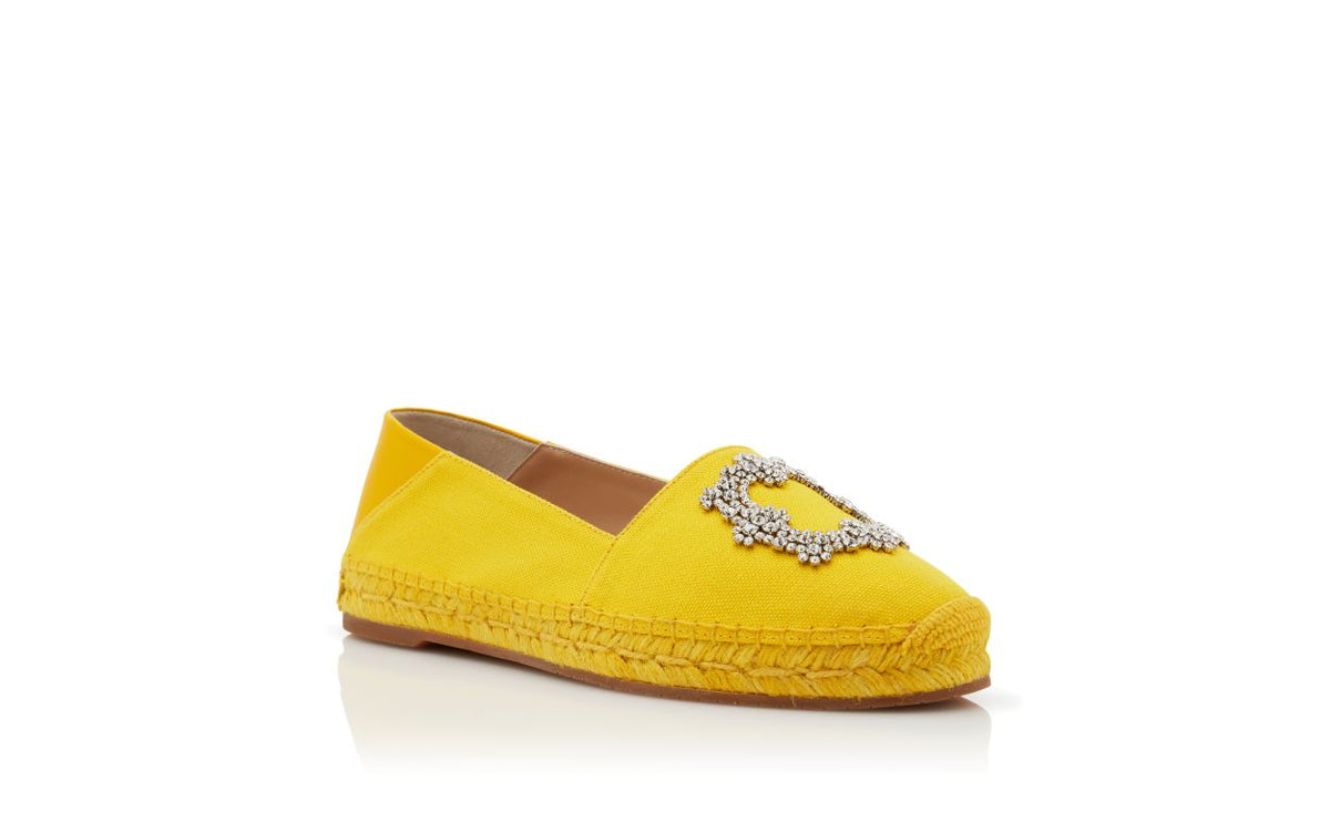 Evangeline Lace Yellow Round Toe Espadrilles – top view showing yellow round toe, Vowalisse