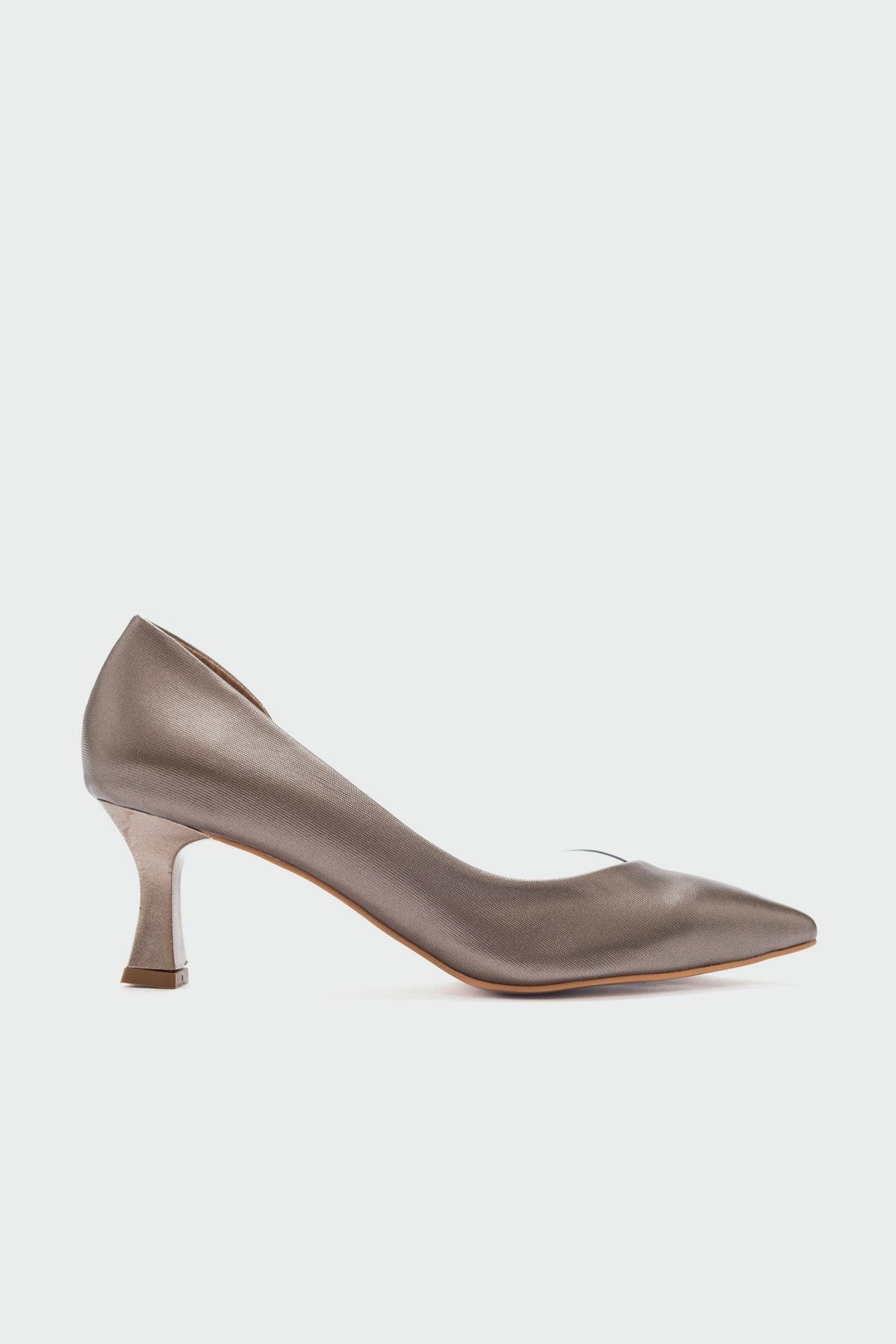 Vera Copper Pointed Toe Pump – top view showing leather, Vowalisse
