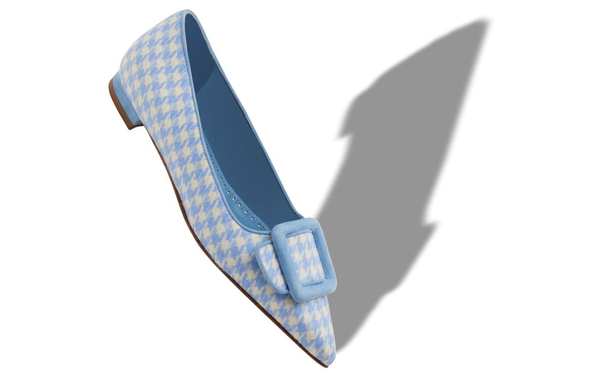 Cressida Shine Blue Pointed Toe Pumps – front three-quarter view showing blue pointed toe, suede, Vowalisse