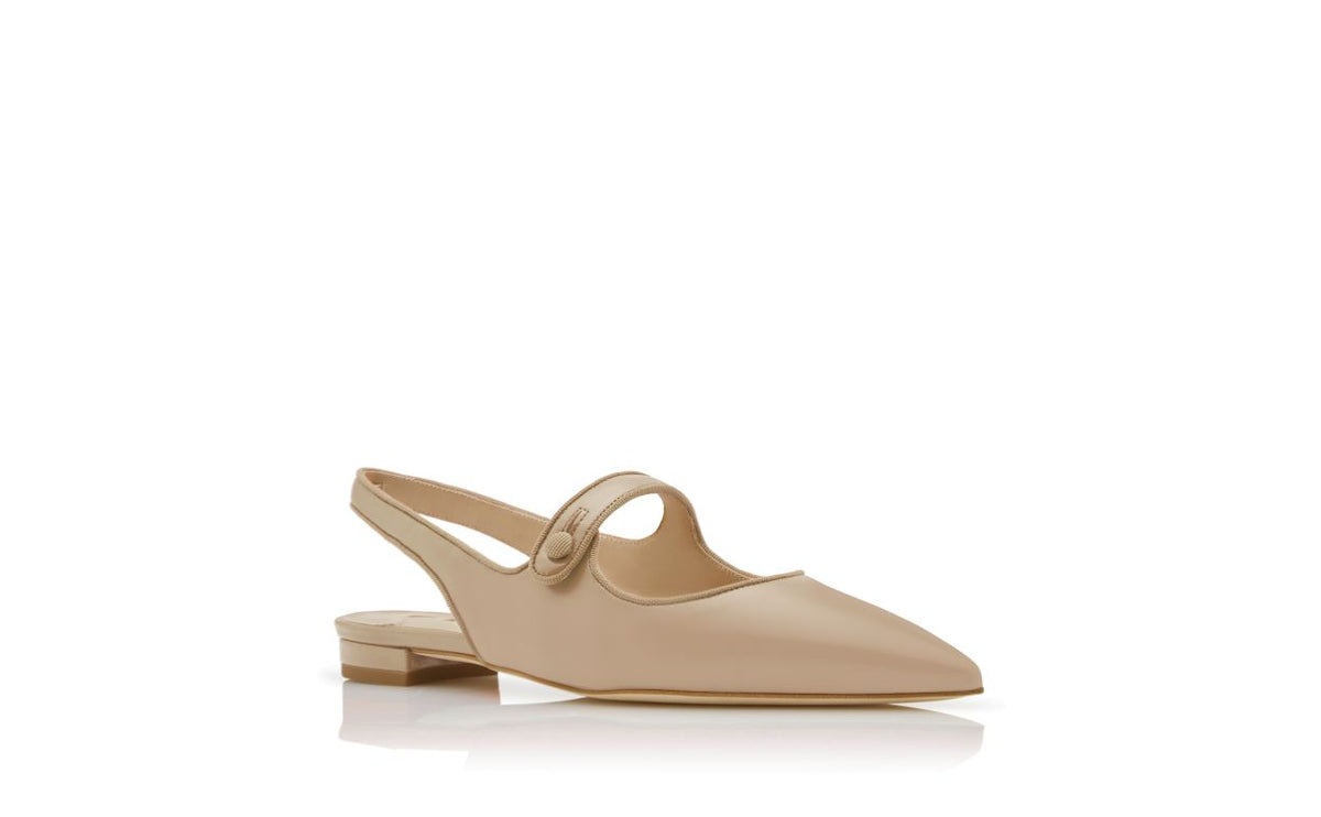 Camellia Grace Neutral Slingback Slingbacks – top view showing neutral slingback, pointed toe, nappa leather, Vowalisse
