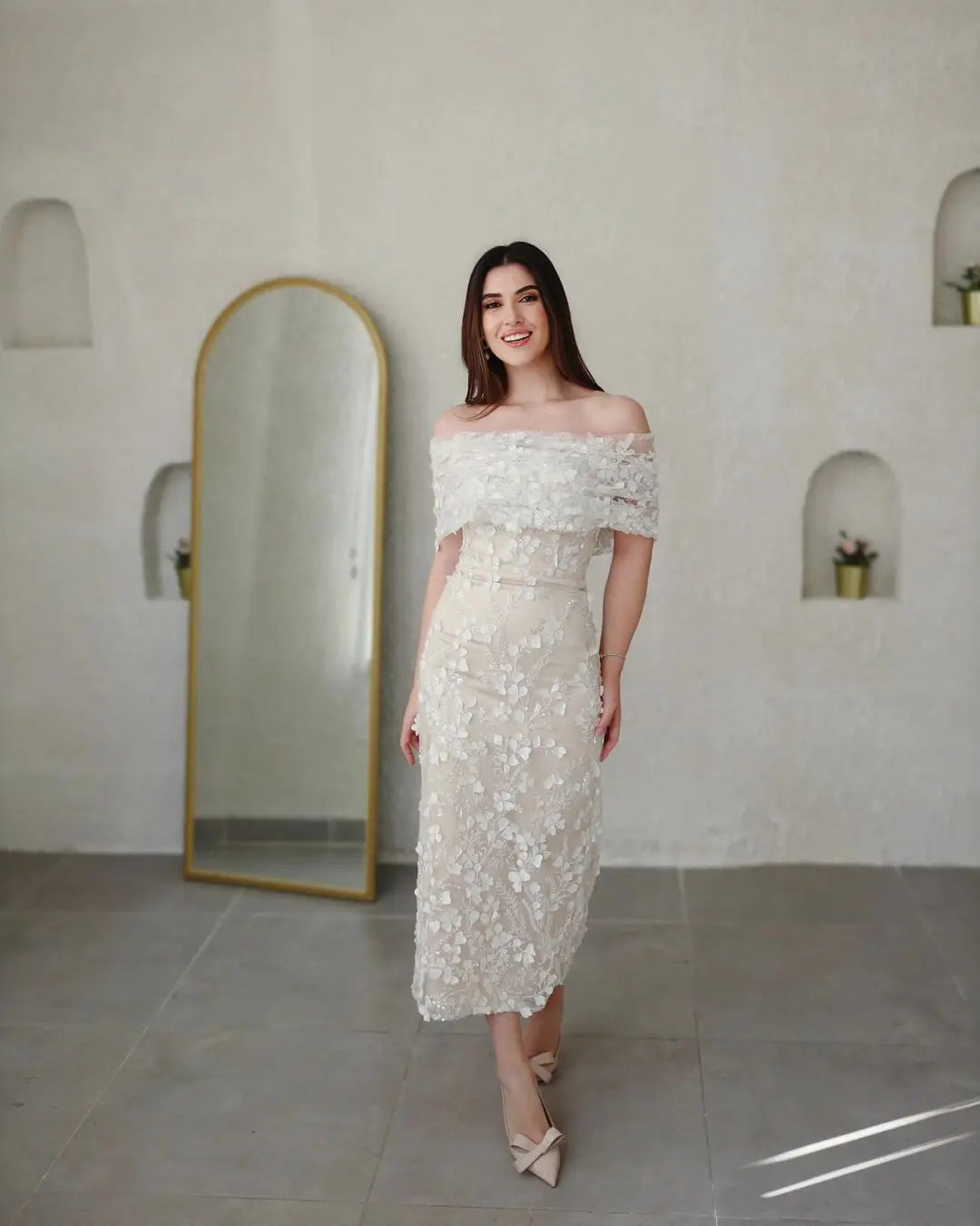 Aria Satin Maxi Dress VOWALISSE bridal shoes – view 10