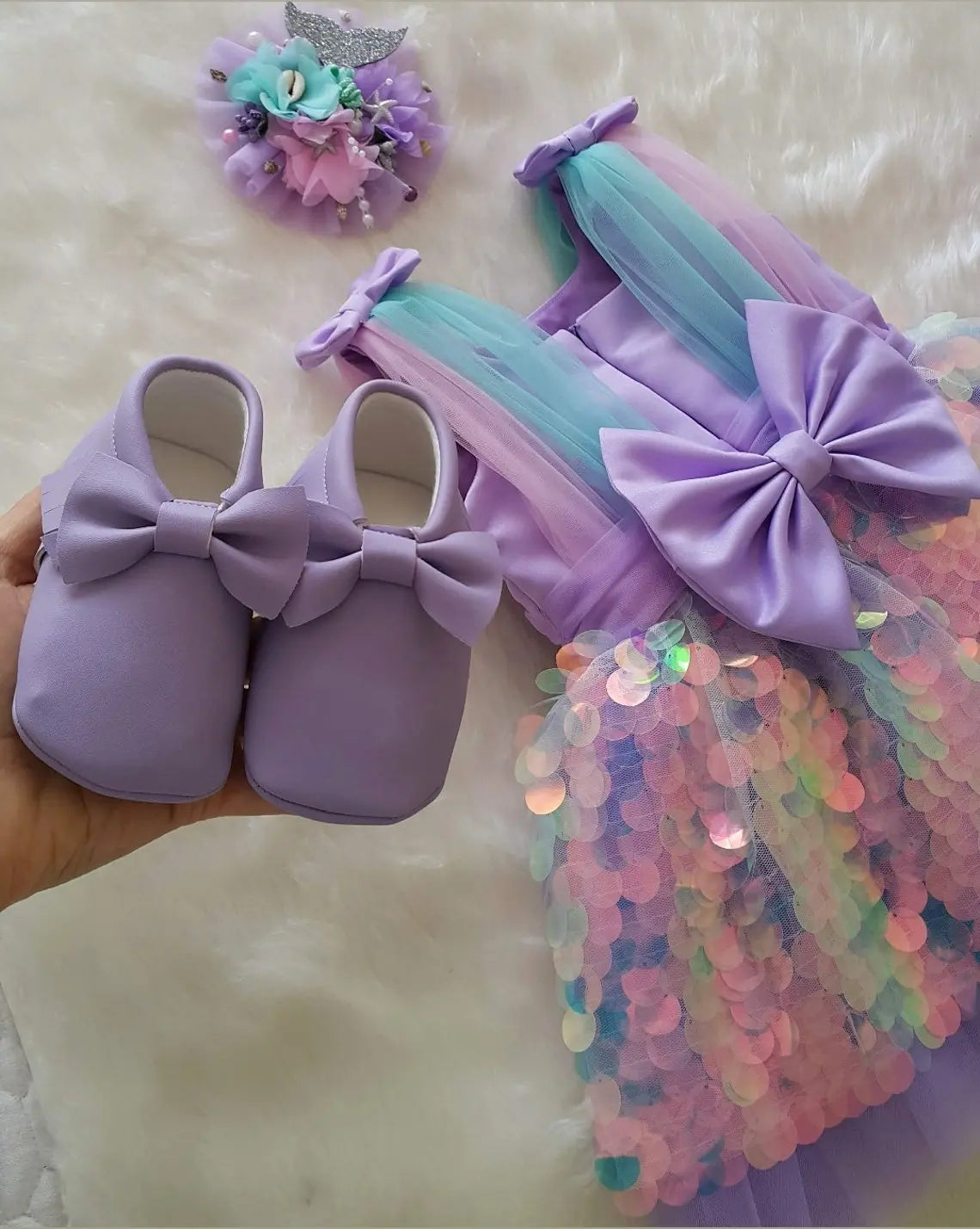 Gifts Pink Flower Girl Birthday baby girl first birthday dress, additional product image 2 by Vowalisse