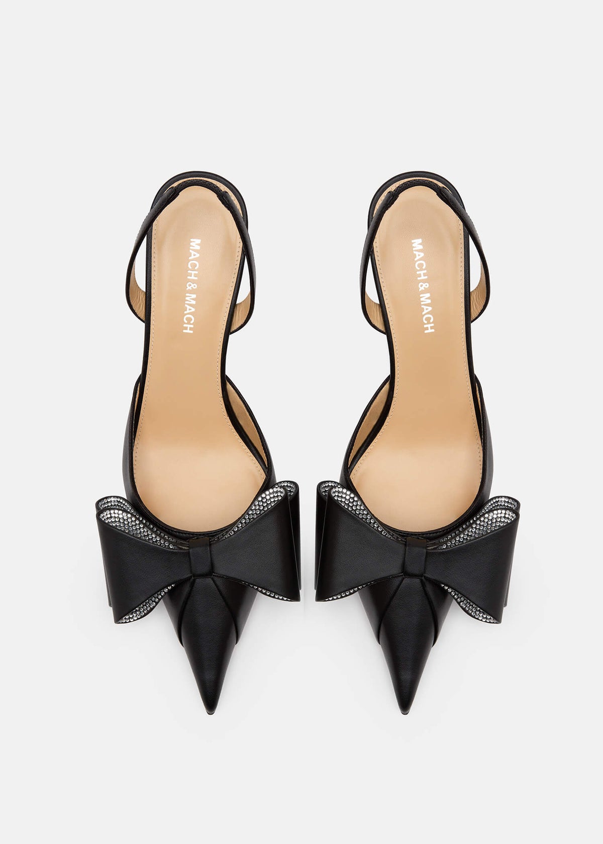 Calista Black Crystal Slingbacks – crystal detail view showing crystal, black, Vowalisse