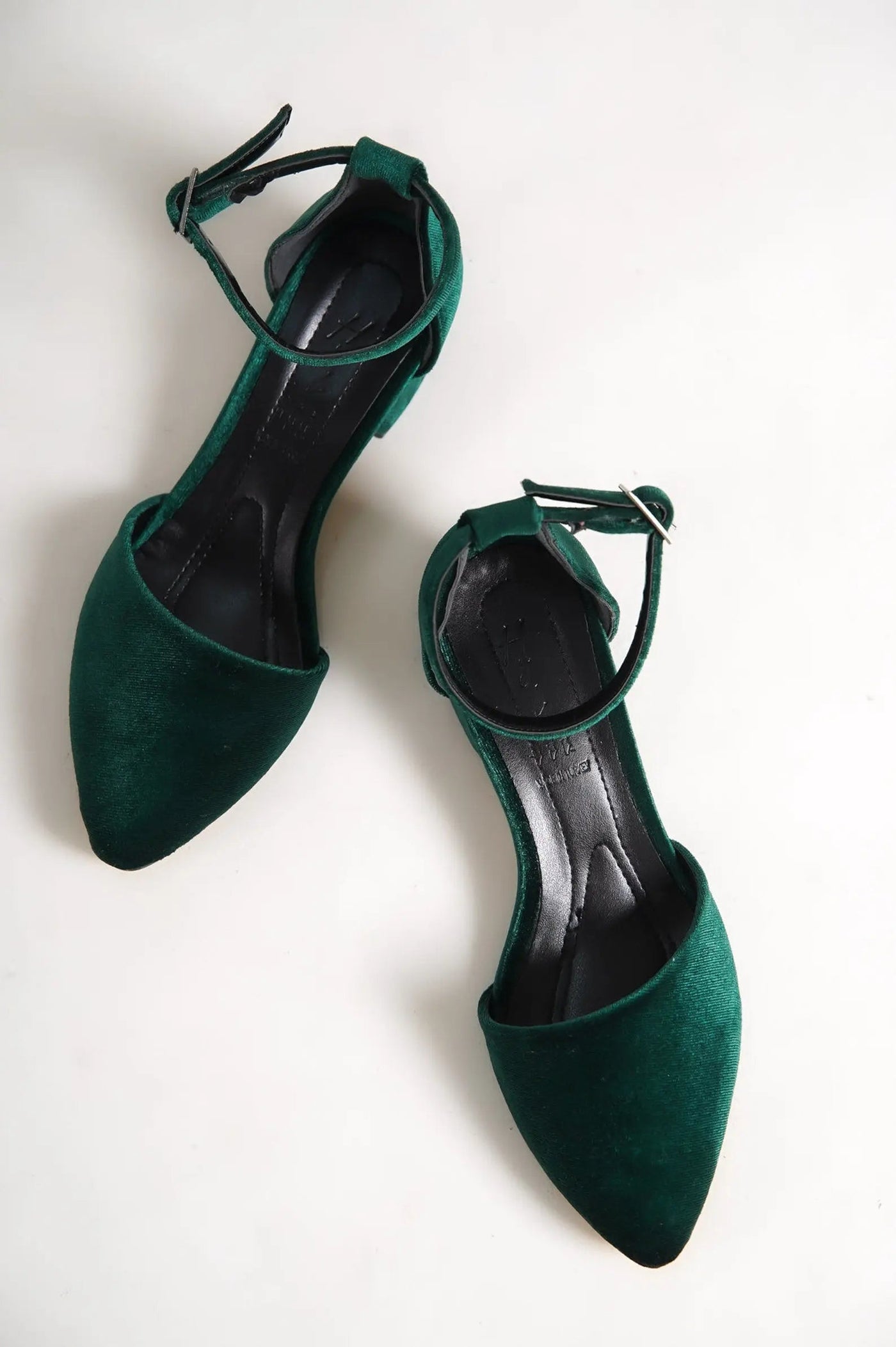 Green Velvet Bridal Heels VOWALISSE bridal shoes – view 2