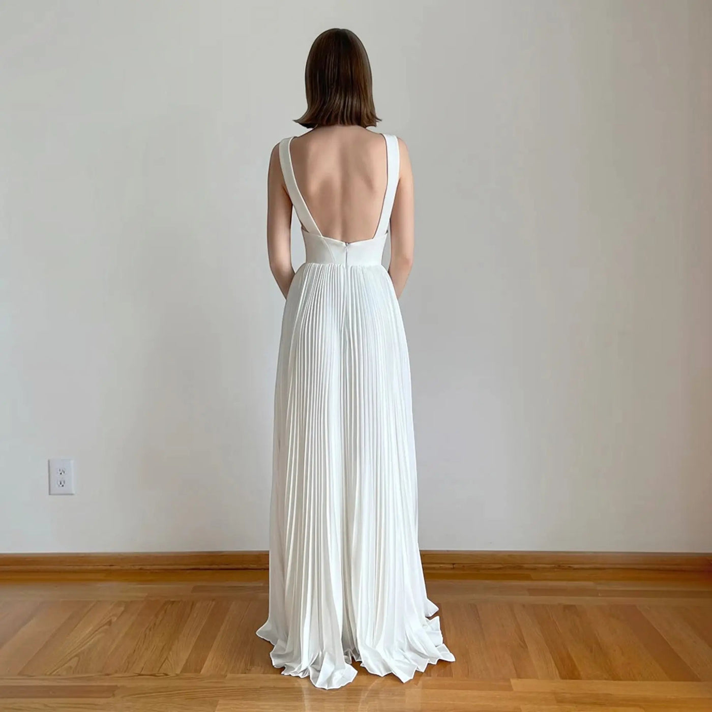 Elara Silk A-Line Wedding Dress VOWALISSE bridal gown – view 2
