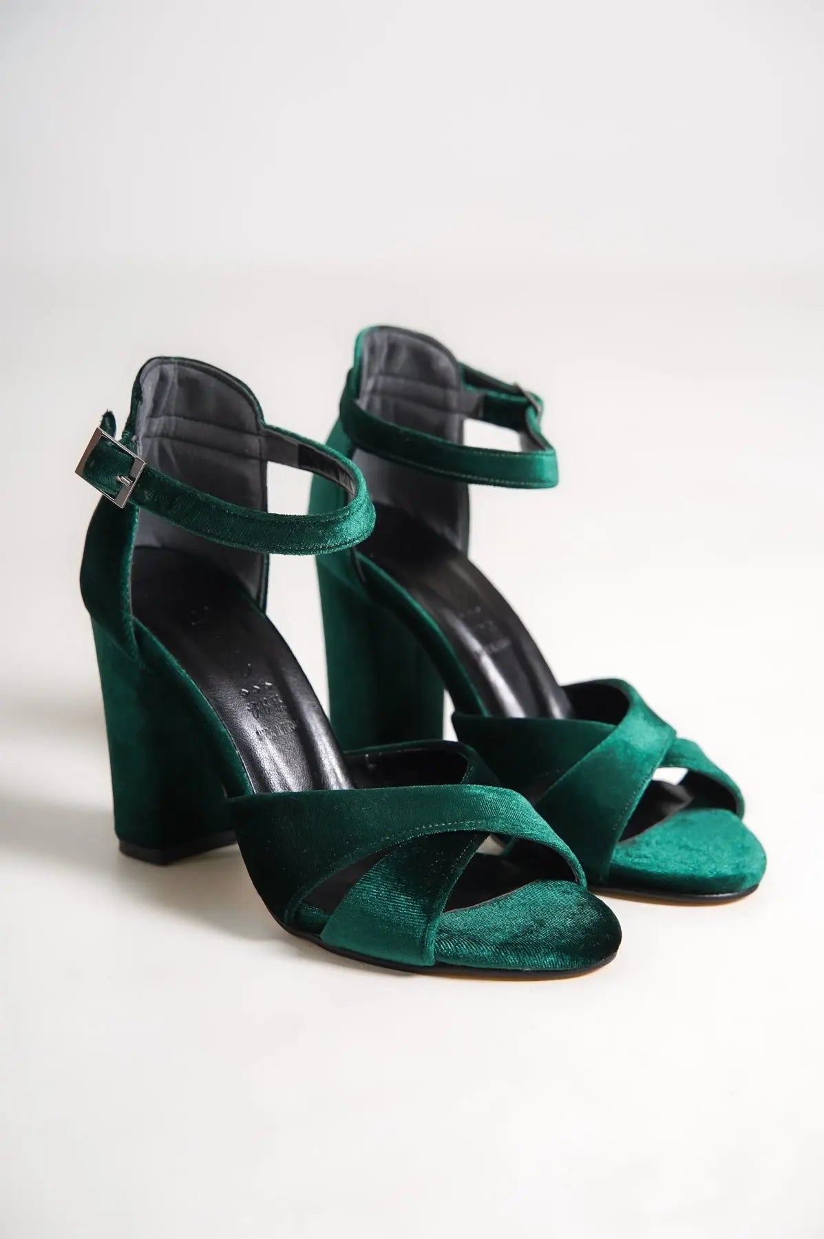 Jany Green Velvet Bridal Heels VOWALISSE bridal shoes – view 2