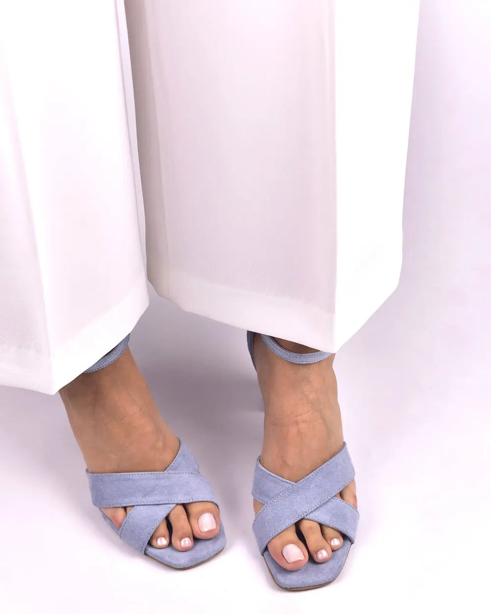 Green Velvet Block Heel Bridal Heels VOWALISSE bridal shoes – view 7