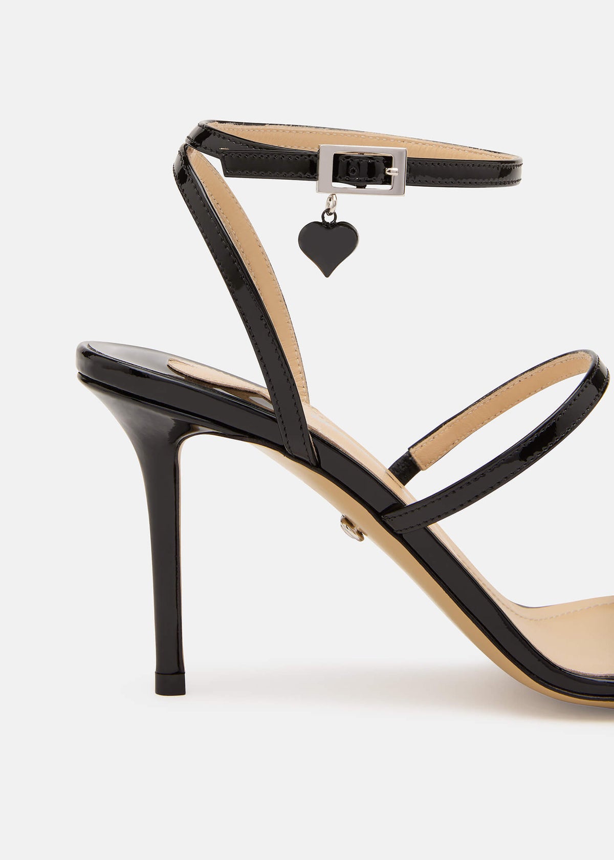 Lavinia Black White Black Sandals – rear view showing black, red, Vowalisse