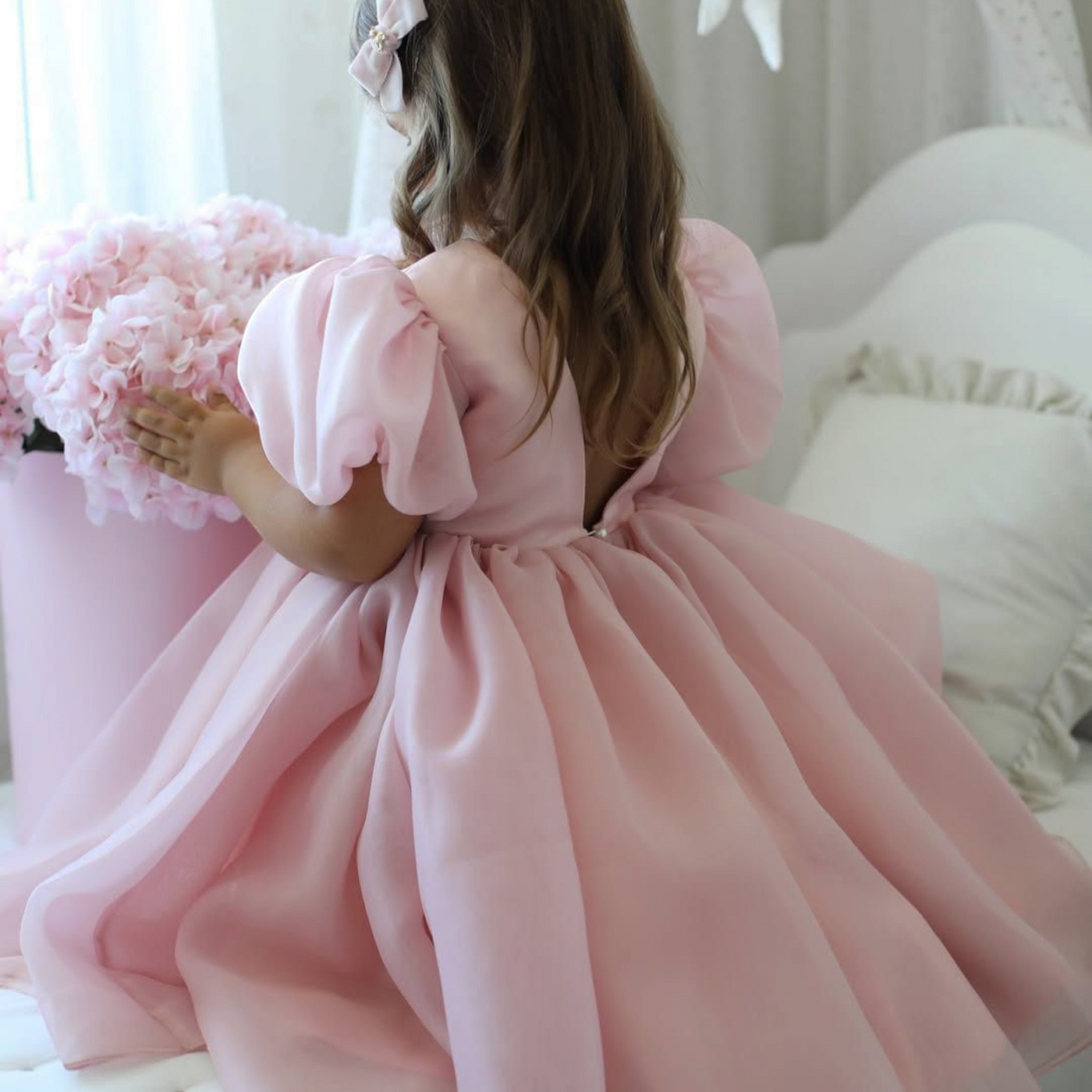 Butterfly Pink Mermaid Birthday Dress For Girls, baby girl first birthday dress, additional product image 3 by Vowalisse