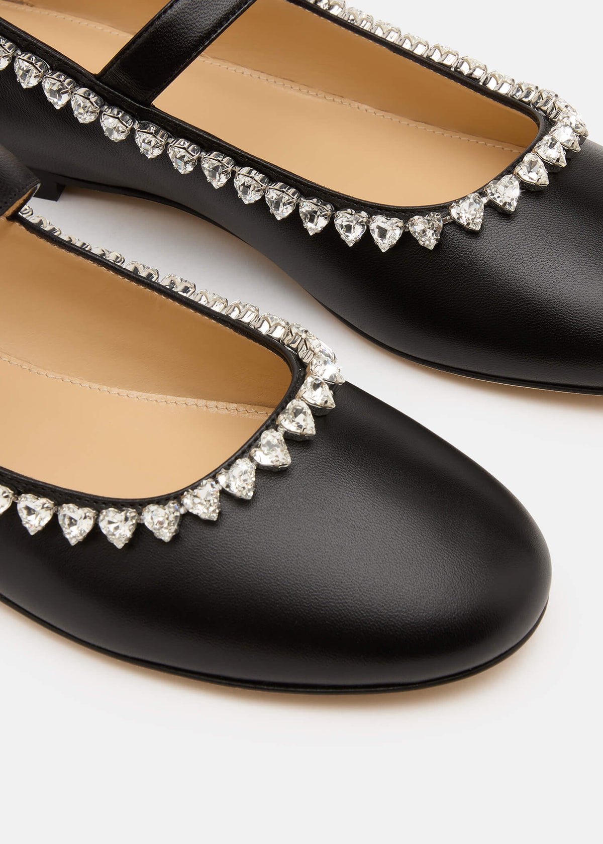 Kiara Black Black Flats – rear view showing black, Vowalisse