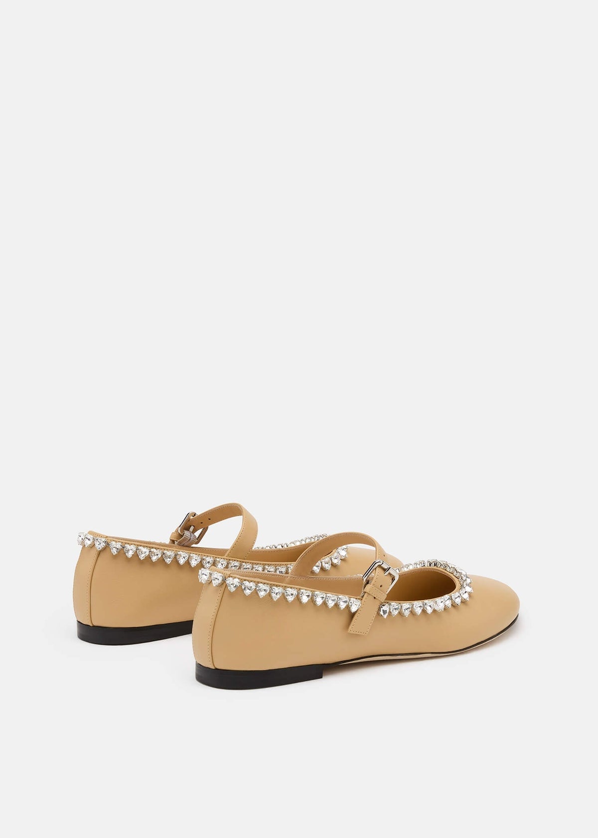 Imogen Nude Nude Flats – heel view showing nude, Vowalisse