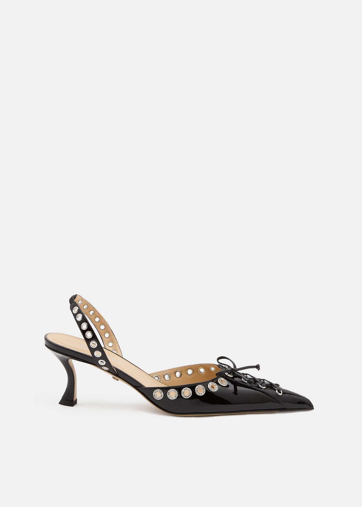 Soleia Black Crystal Slingbacks – front three-quarter view showing crystal, Vowalisse