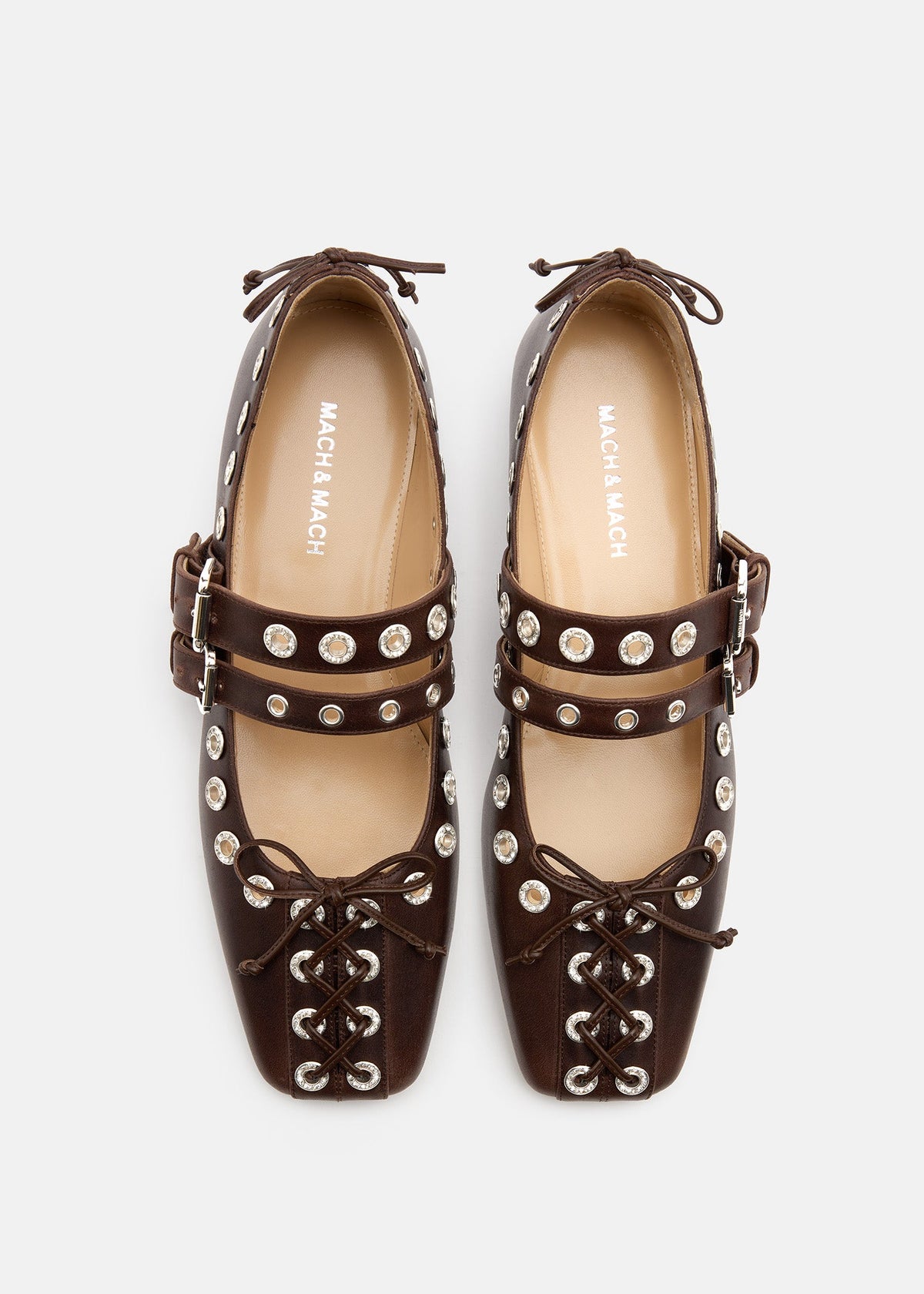 Vivienne Brown Crystal Flats – crystal detail view showing crystal, Vowalisse