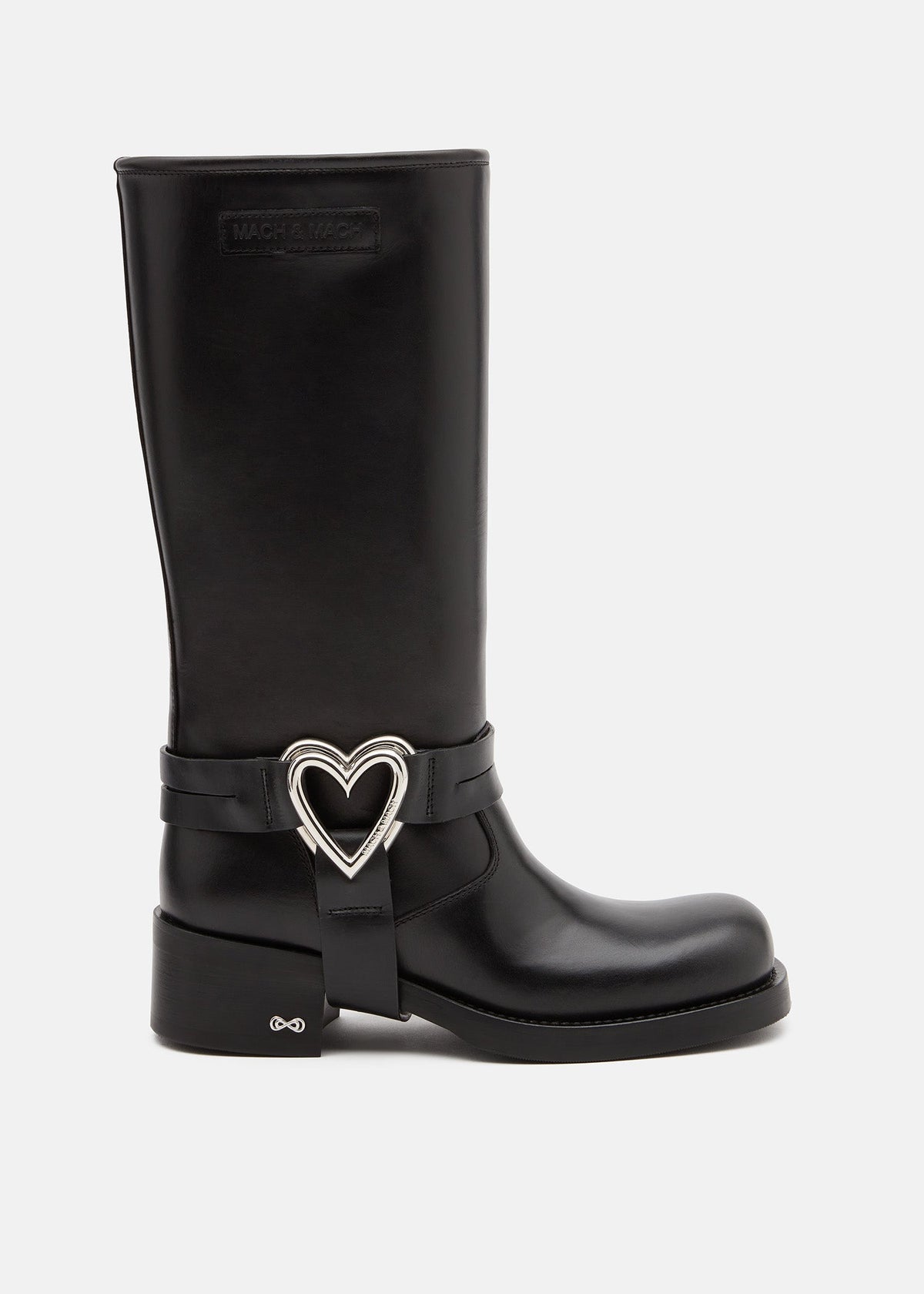 Fiorella Black Red Boots – front three-quarter view showing red, Vowalisse