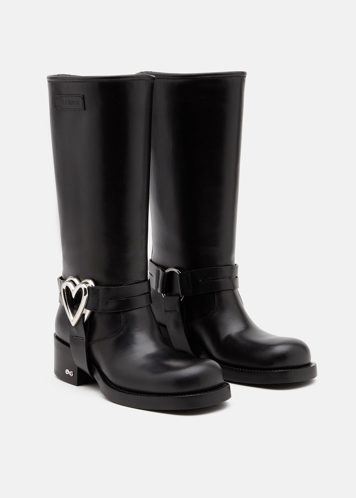 Fiorella Black Red Boots – side profile showing red, Vowalisse