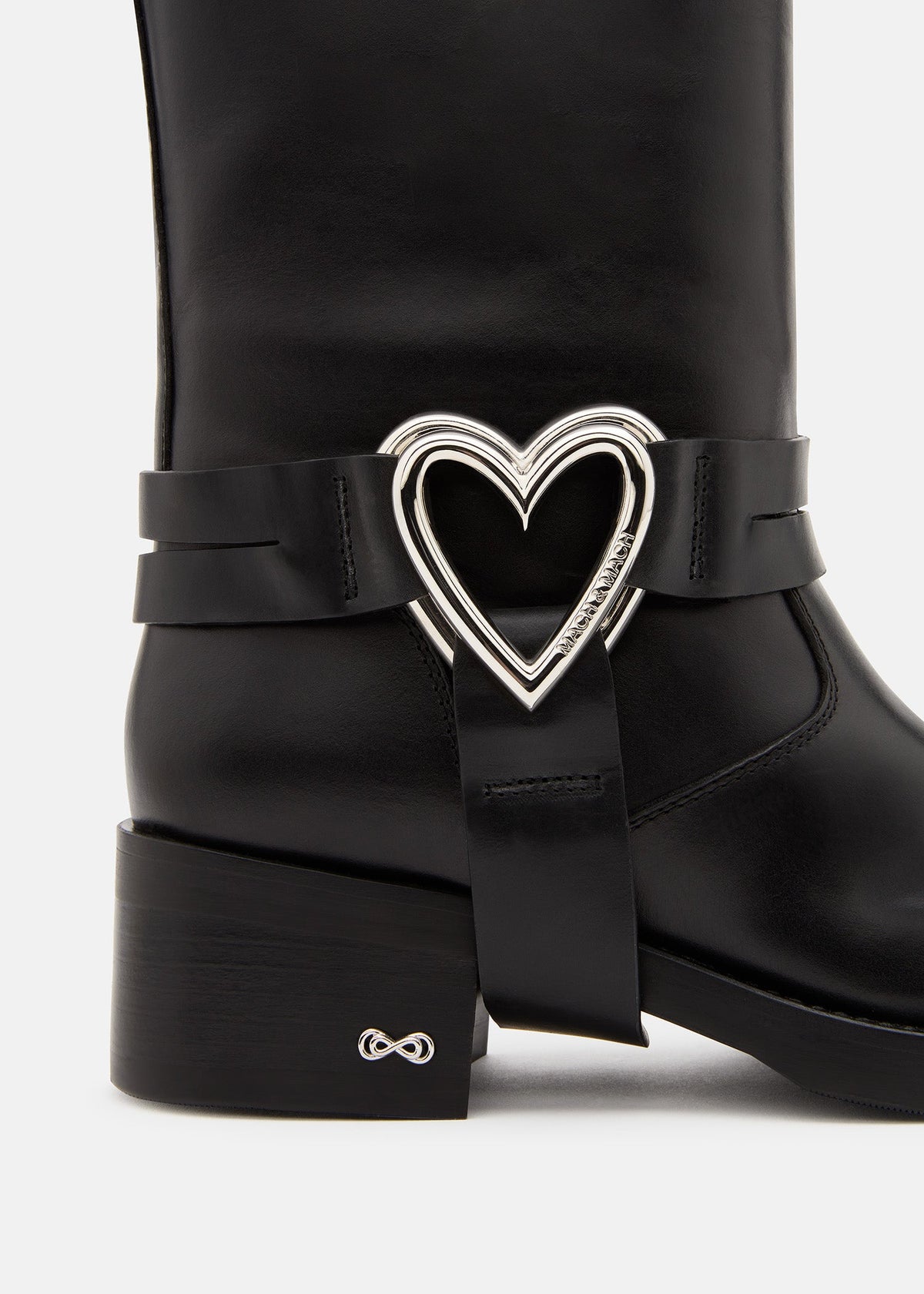 Fiorella Black Red Boots – rear view showing red, Vowalisse