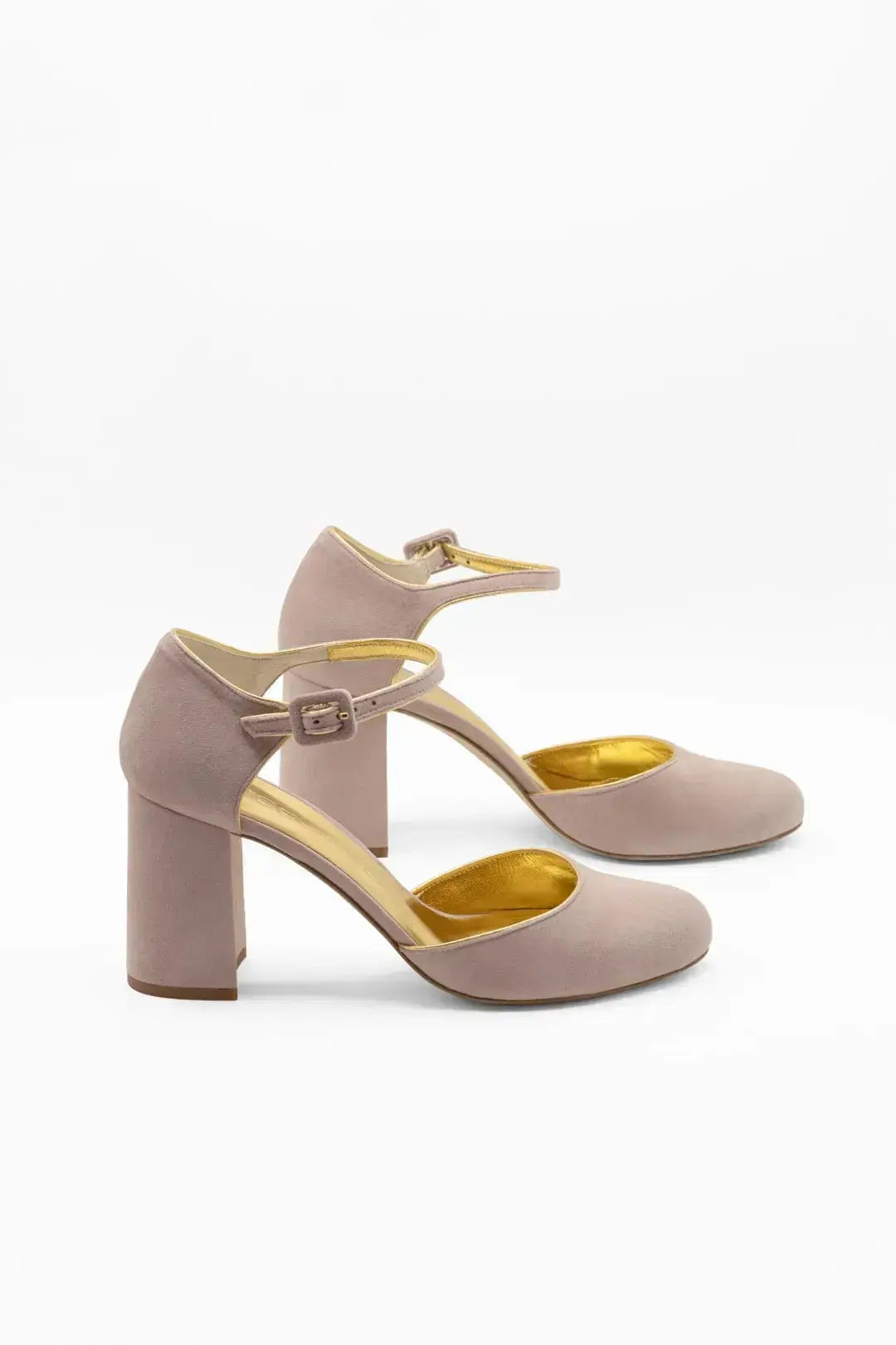 Silver Velvet Block Heel Bridal Heels VOWALISSE bridal shoes – view 2