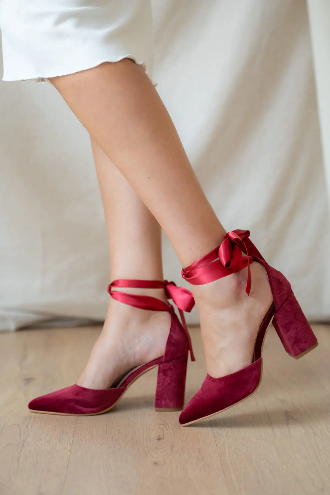 Zapatos Red Bridal Heels VOWALISSE bridal shoes – view 1