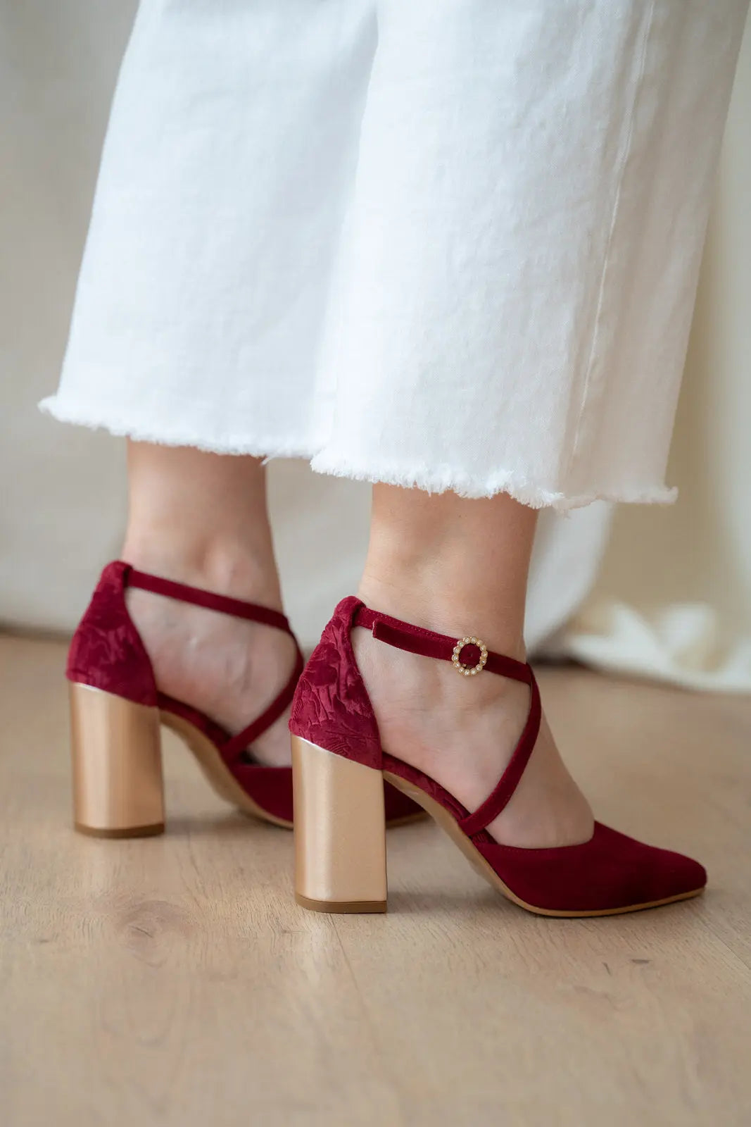 Zapatos Red Bridal Heels VOWALISSE bridal shoes – view 8