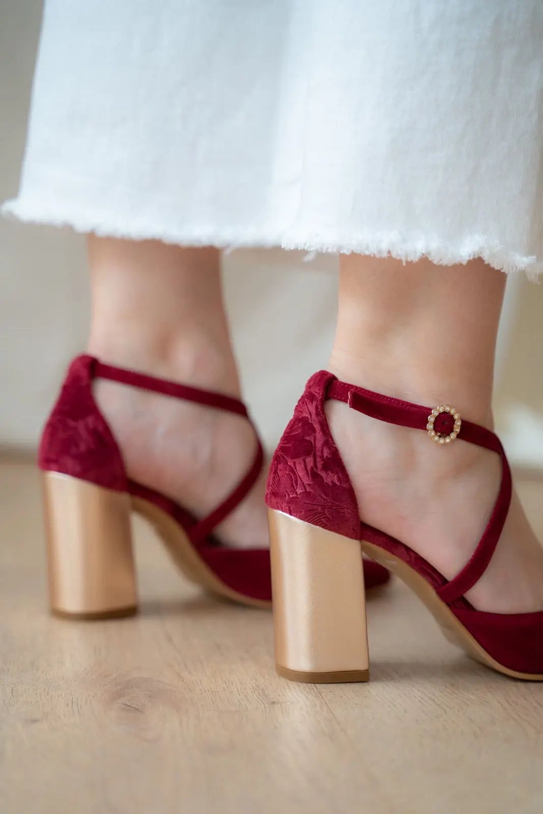 Zapatos Red Bridal Heels VOWALISSE bridal shoes – view 9