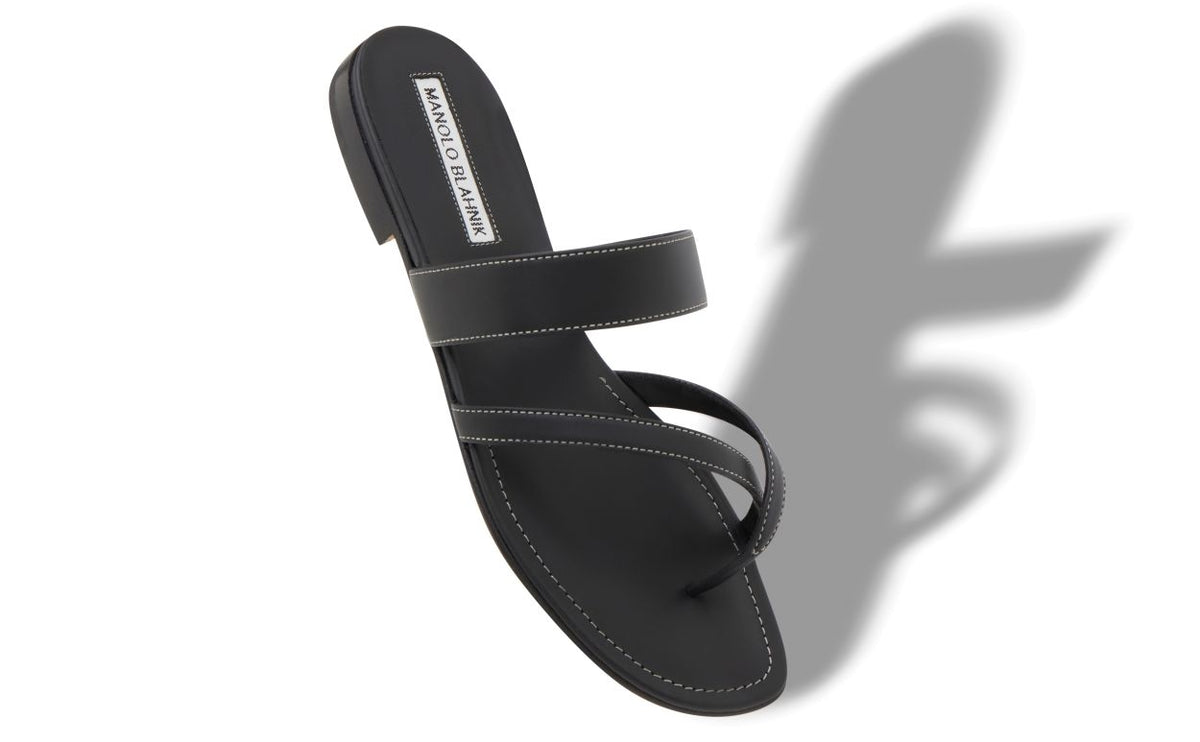 Amelie Dream Black Crossover Mules – front three-quarter view showing black crossover, open toe, Vowalisse