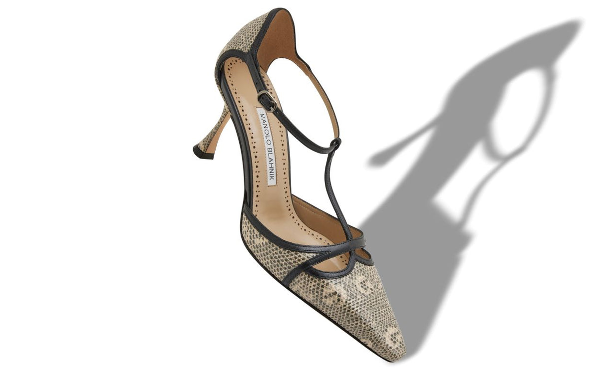 Ophelia Jewel Neutral T-Bar Ankle-Strap Shoes – front three-quarter view showing neutral t-bar, ankle strap, almond toe…
