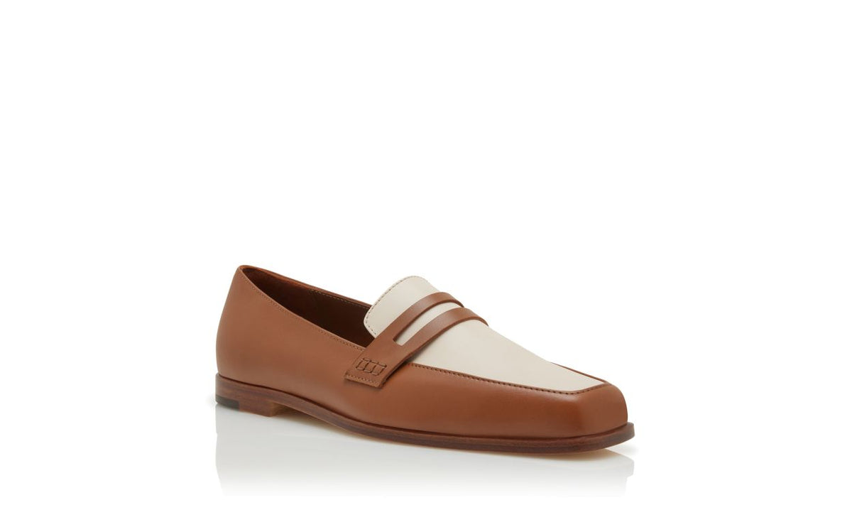 Marcella Jewel Brown Round Toe Loafers – top view showing brown round toe, Vowalisse