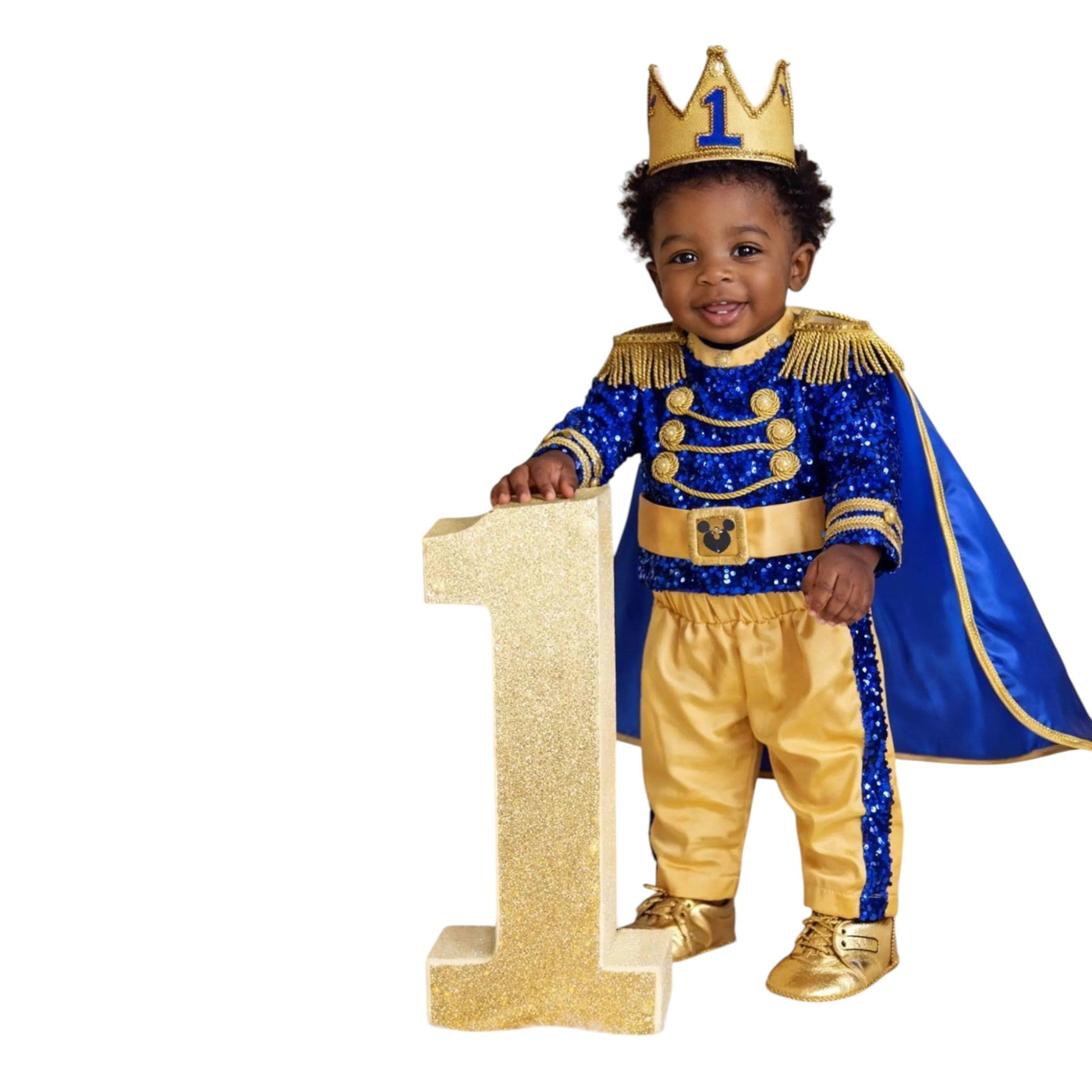 Williams Personalized Baby Prince Costume, baby boy first birthday outfit, main product image by Vowalisse