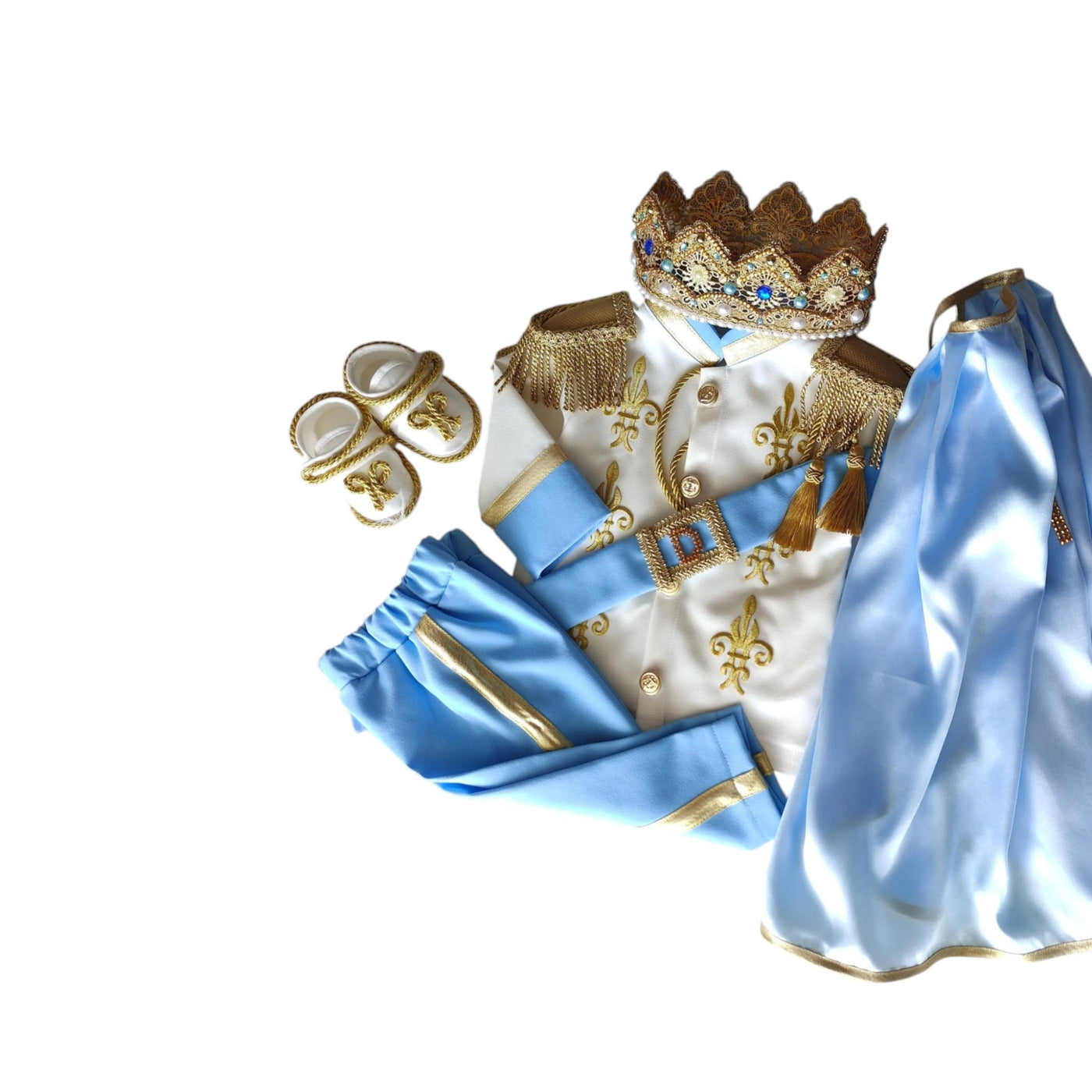 Sets Personalized Baby Prince Costume, baby boy first birthday outfit, additional product image 3 by Vowalisse