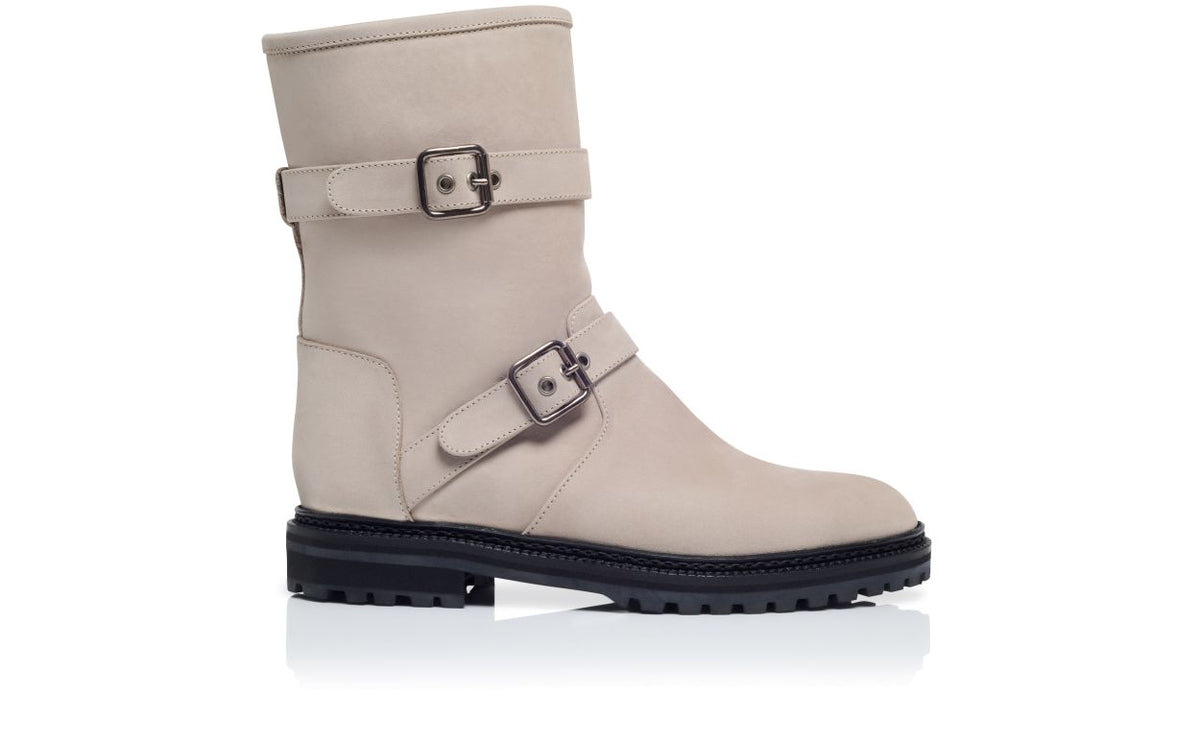 Magnolia Shine Neutral Round Toe Ankle Boots – side profile showing neutral round toe, Vowalisse