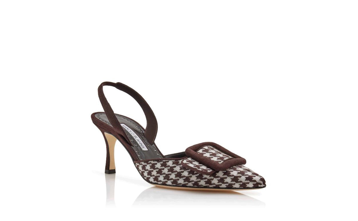 Fiorella Rose Brown Slingback Slingbacks – top view showing brown slingback, pointed toe, suede, Vowalisse