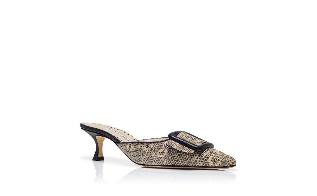 Delphine Halo Black Pointed Toe Mules – top view showing black pointed toe, Vowalisse