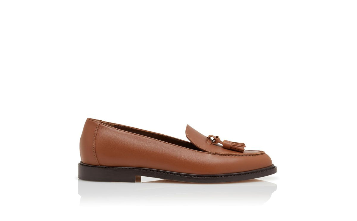 Valentina Muse Brown Signature Loafers – side profile showing brown refined detailing, Vowalisse