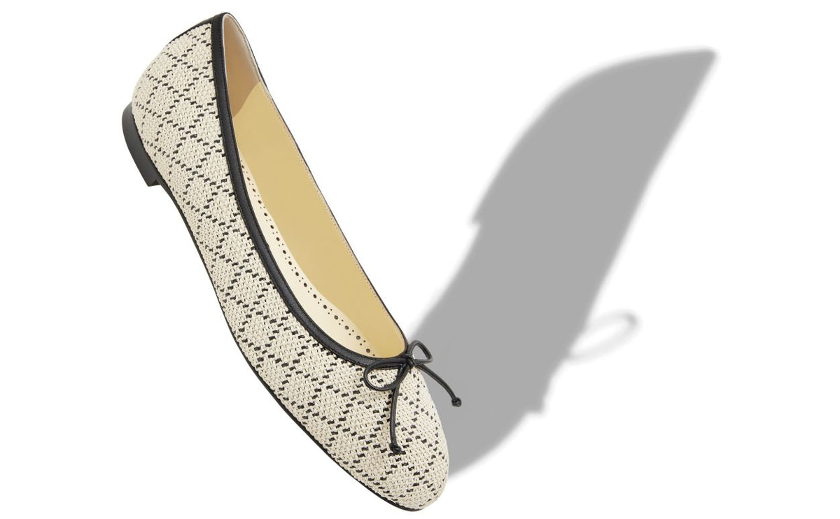 Emmeline Pearl Neutral Bow Detail Pumps – front three-quarter view showing neutral bow detail, round toe, nappa leather…