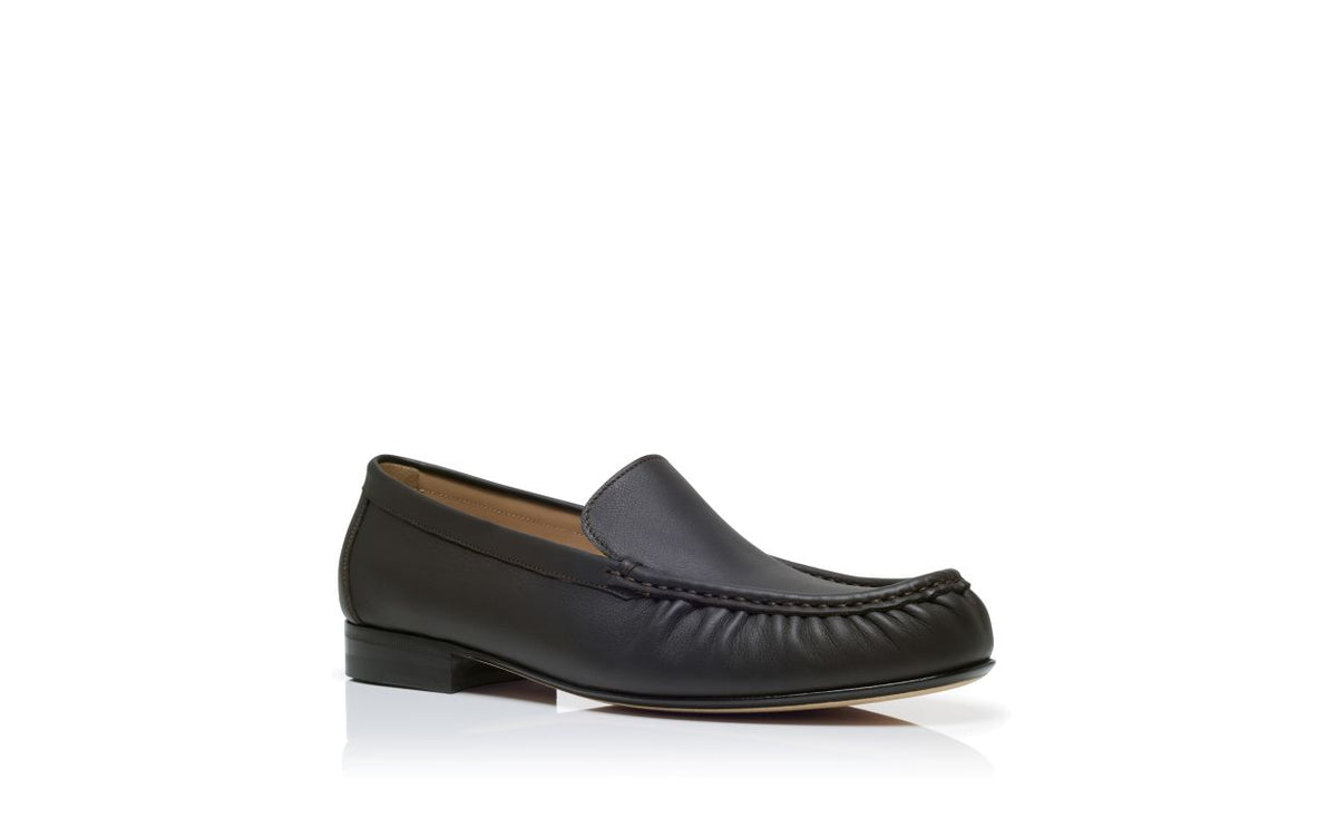 Noelle Rose Brown Round Toe Loafers – top view showing brown round toe, Vowalisse