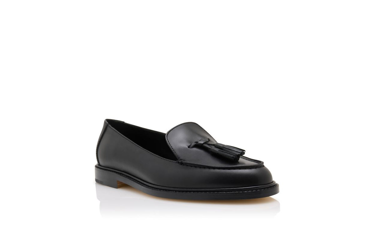 Violetta Rose Black Round Toe Loafers – top view showing black round toe, Vowalisse