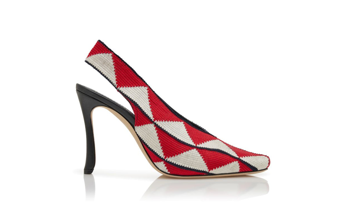 Leonora Muse Red Slingback Slingbacks – side profile showing red slingback, almond toe, Vowalisse