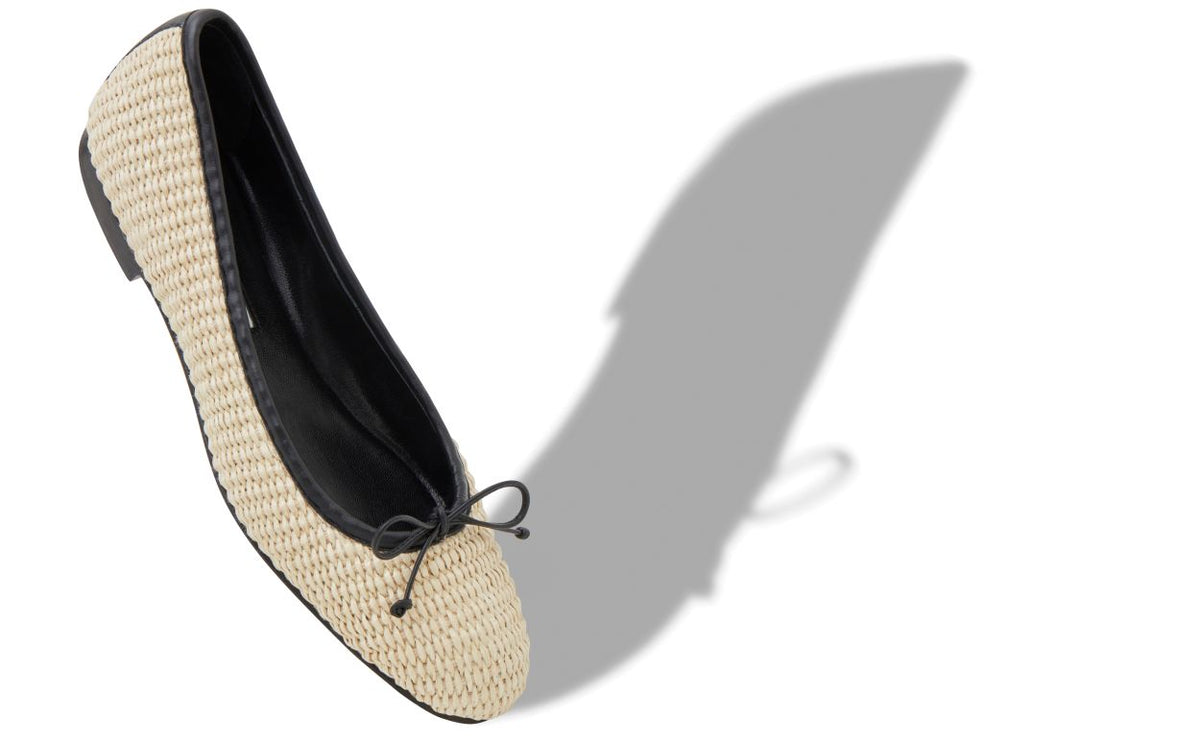 Bianca Flame Neutral Bow Detail Pumps – front three-quarter view showing neutral bow detail, round toe, nappa leather…