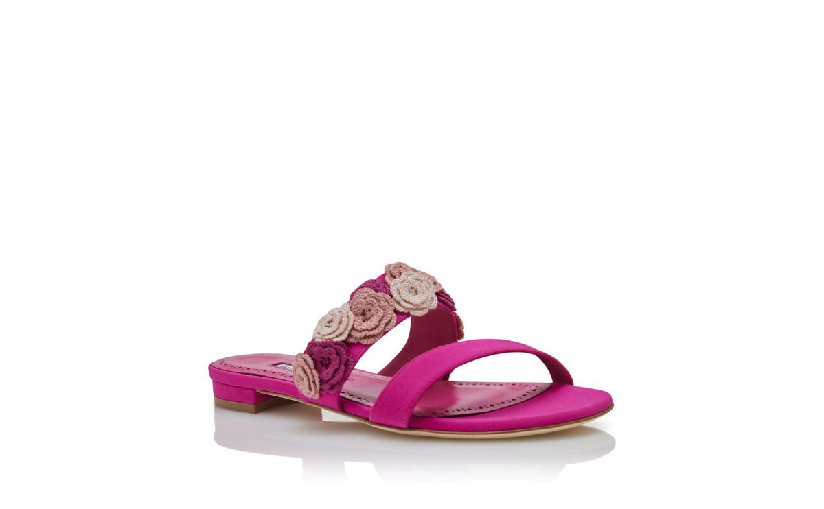 Vivienne Rose Pink Open Toe Mules – top view showing pink open toe, Vowalisse