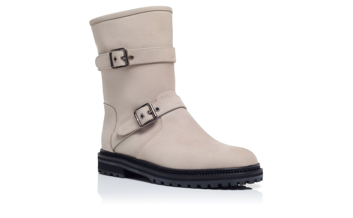 Magnolia Shine Neutral Round Toe Ankle Boots – top view showing neutral round toe, Vowalisse