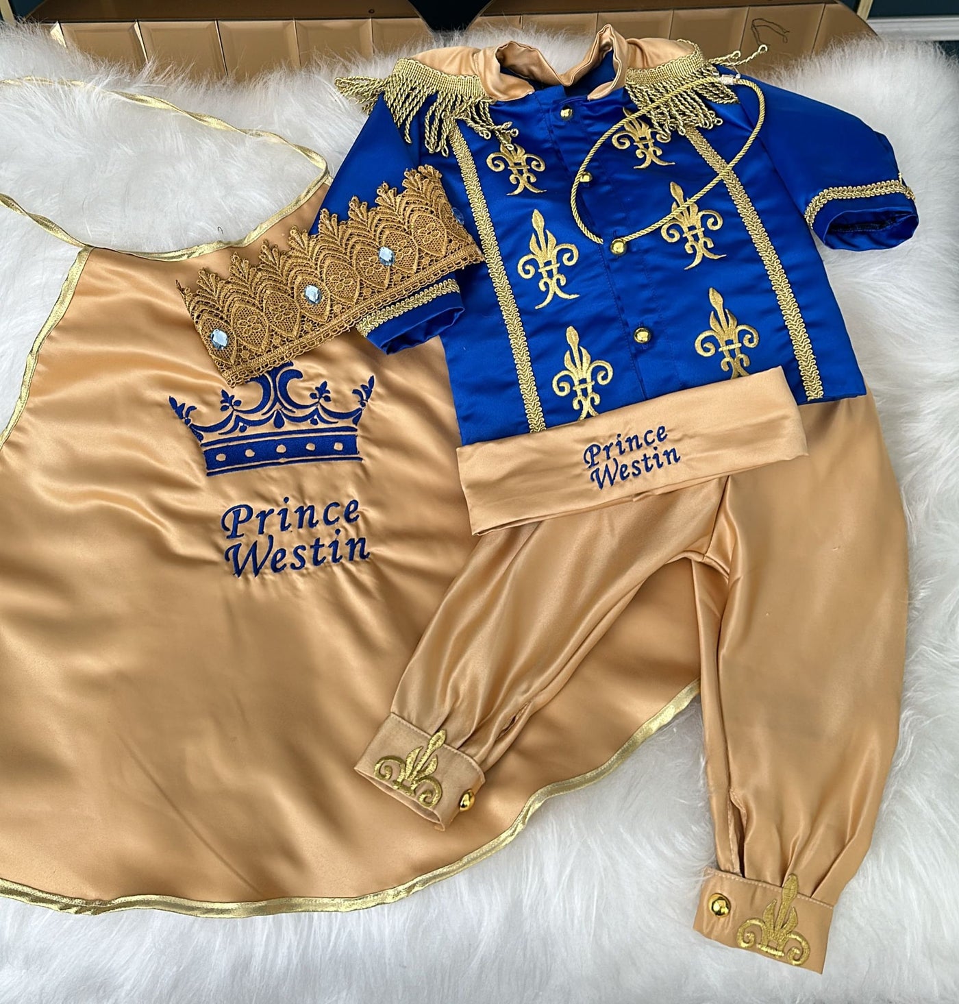 Baby Boy Baptism Prince Outfit 2, baby boy first birthday outfit, additional product image 2 by Vowalisse