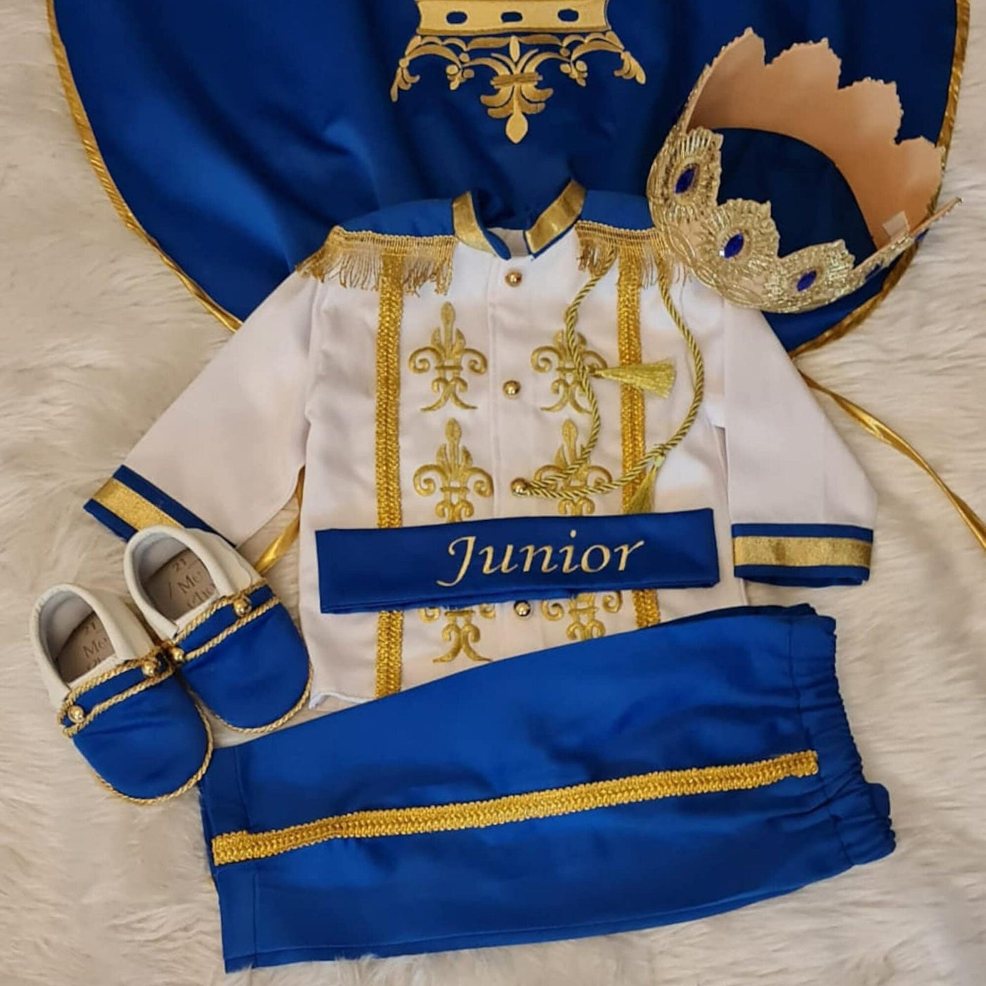 Personalized Baby Prince Costume 2, baby boy first birthday outfit, additional product image 3 by Vowalisse