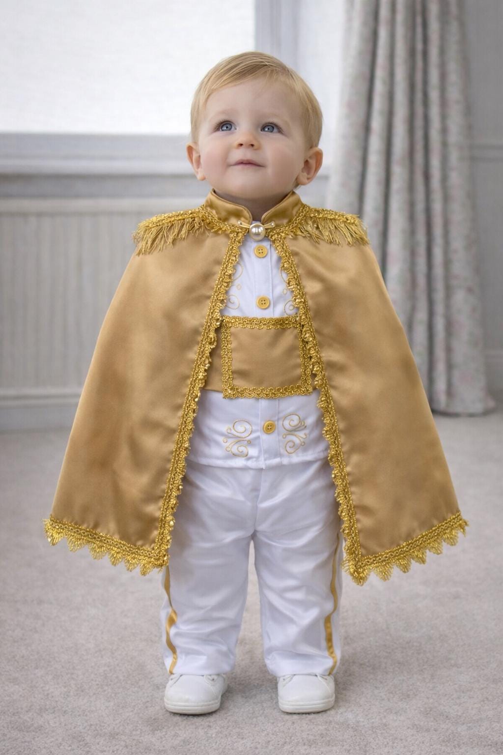 Personalized Baby Prince Costume 3, baby boy first birthday outfit, main product image by Vowalisse